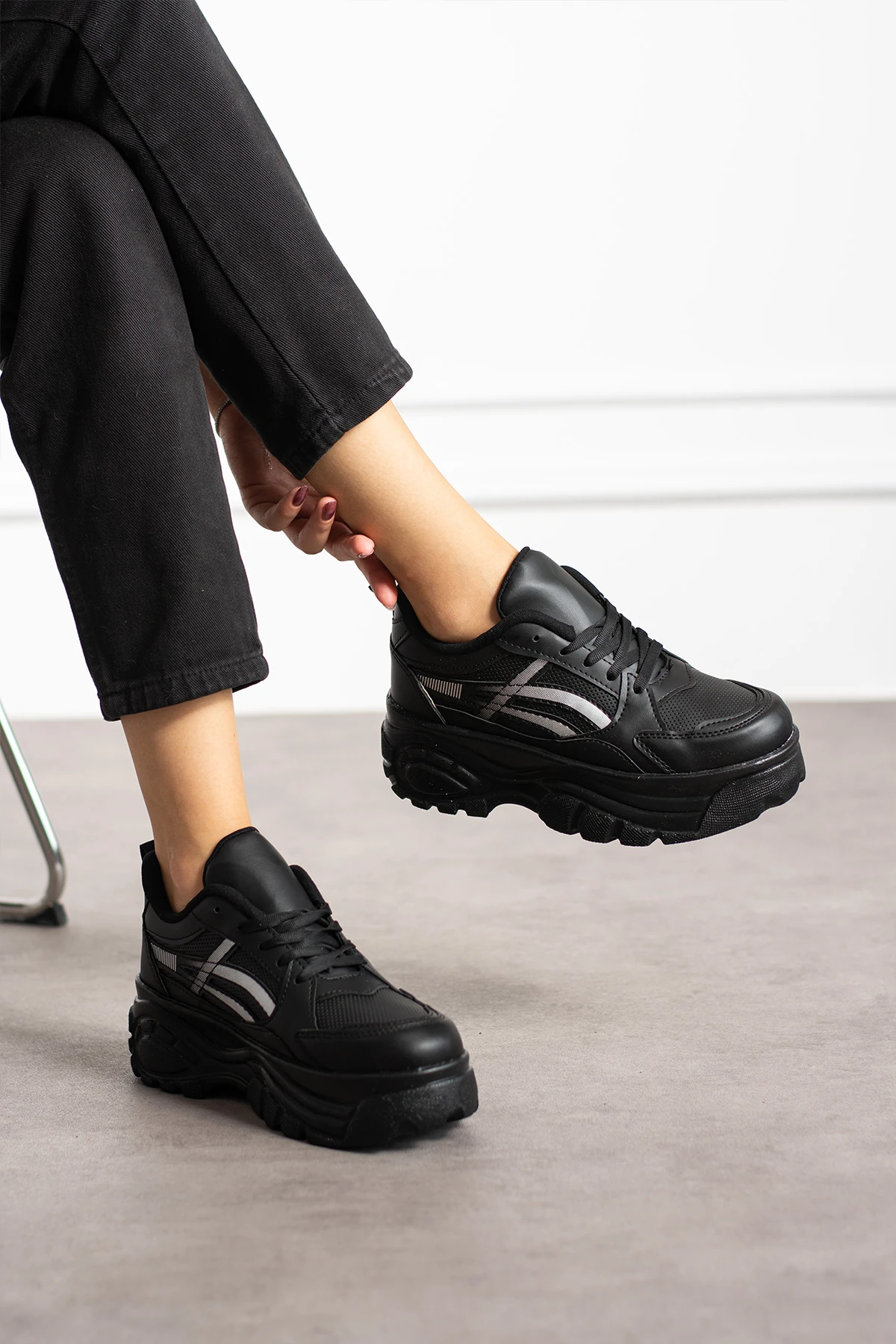 Kadın Yüksek Topuklu Sneaker PL044