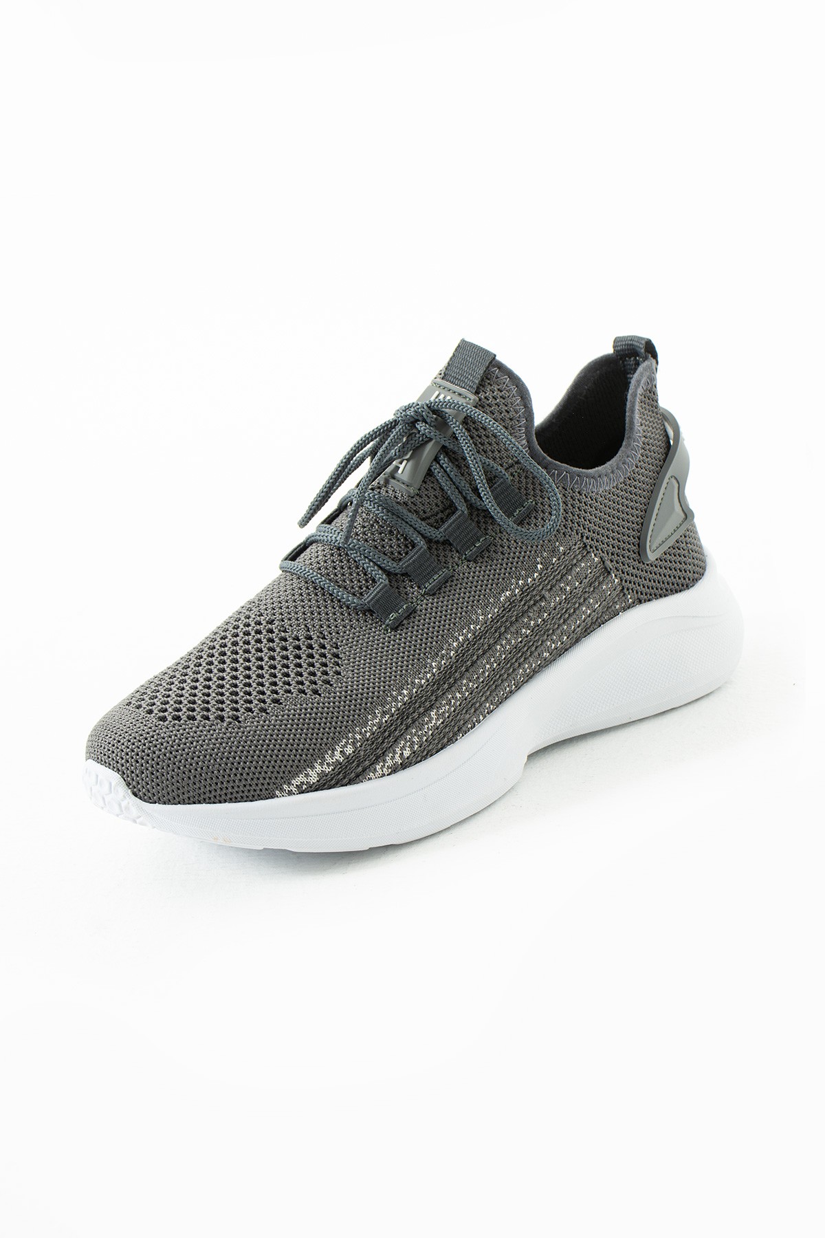 Unisex Yıkanabilir Rahat Hava Alabilen Kokusuz Triko Spor Ayakkabı Sneaker 015 - Füme Buz