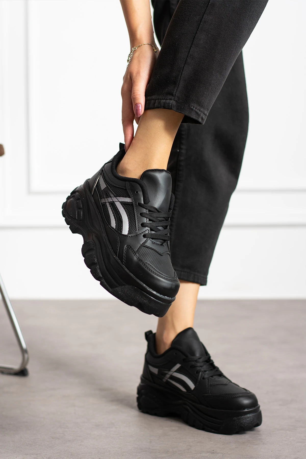 Kadın Yüksek Topuklu Sneaker PL044