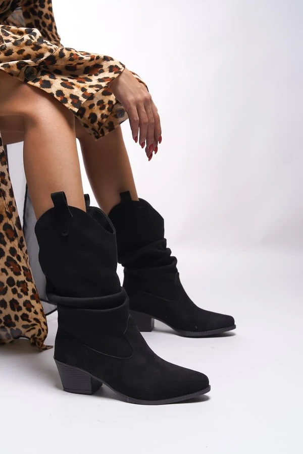 Kadın Kalın Topuklu Kovboy Çizme 875