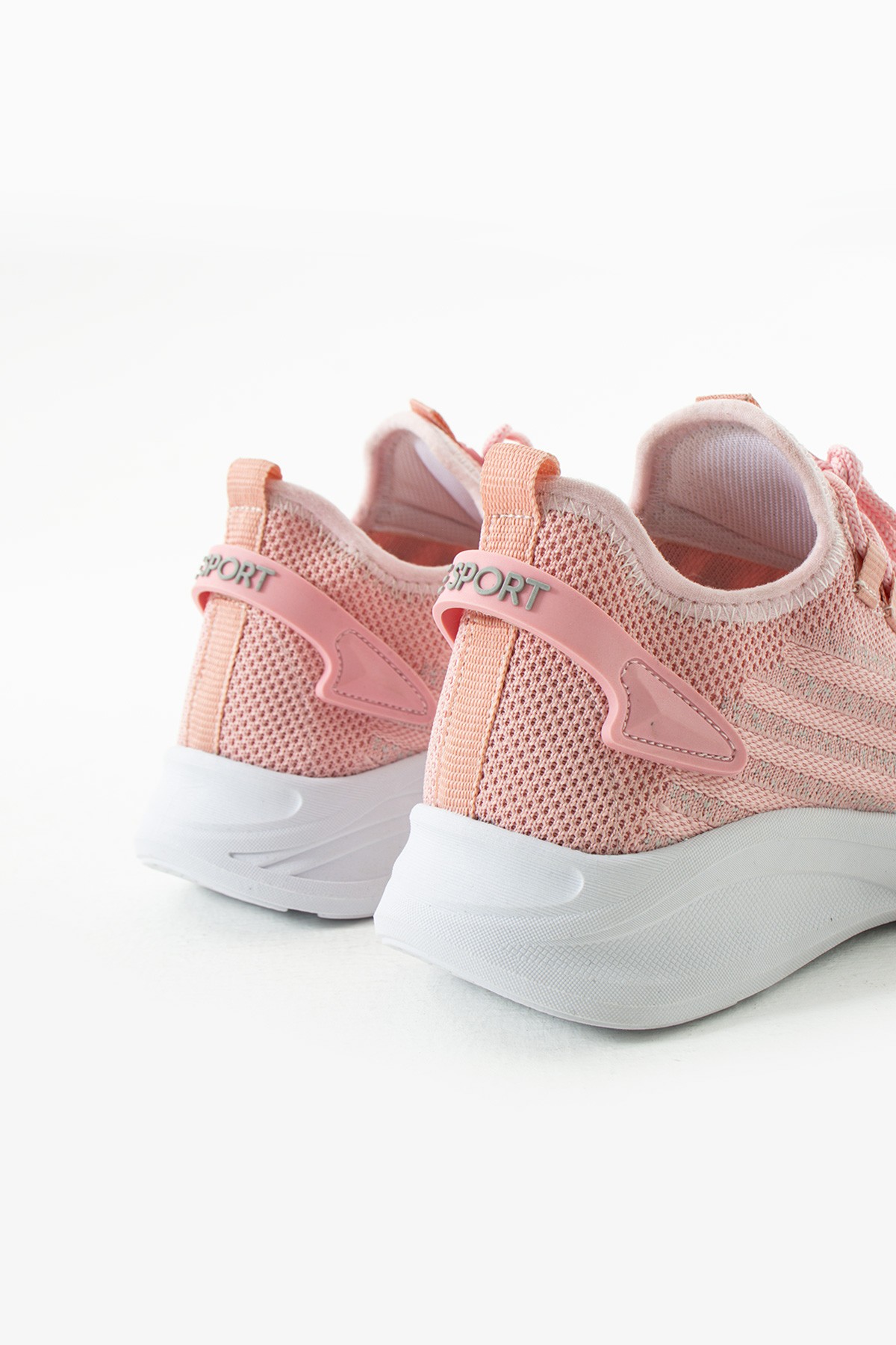 Unisex Yıkanabilir Rahat Hava Alabilen Kokusuz Triko Spor Ayakkabı Sneaker 015 - Pembe  Buz