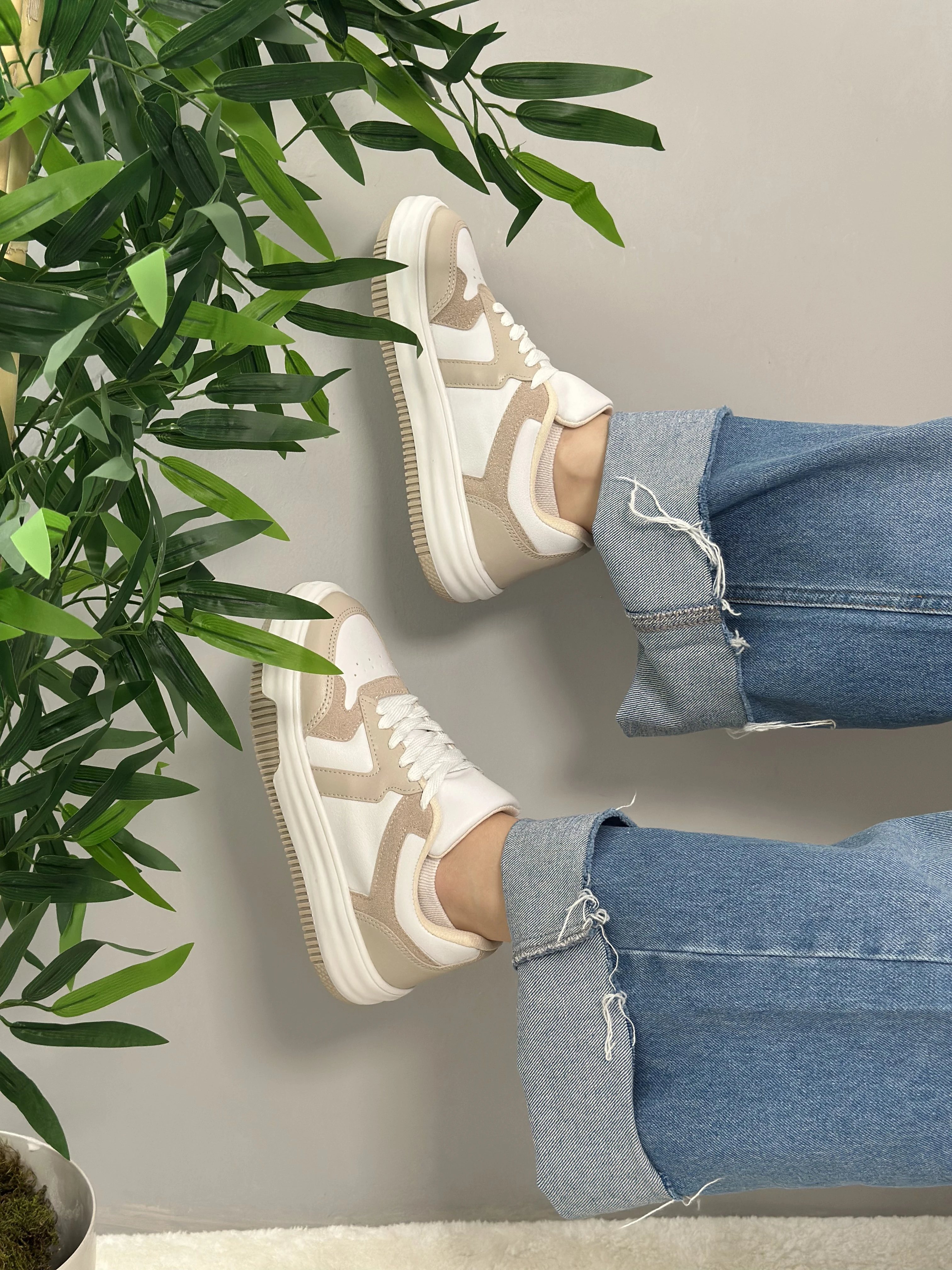 Kadın Sneaker Mrj1006 - Bej