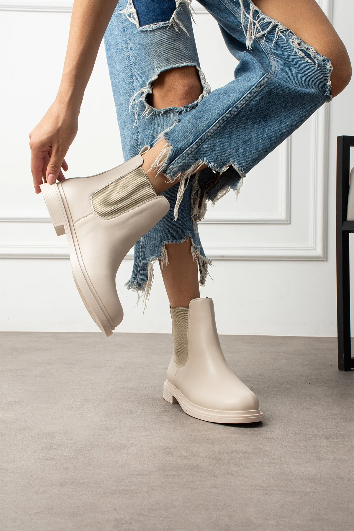 Kadın Yanı Lastikli Bot K66 - 40