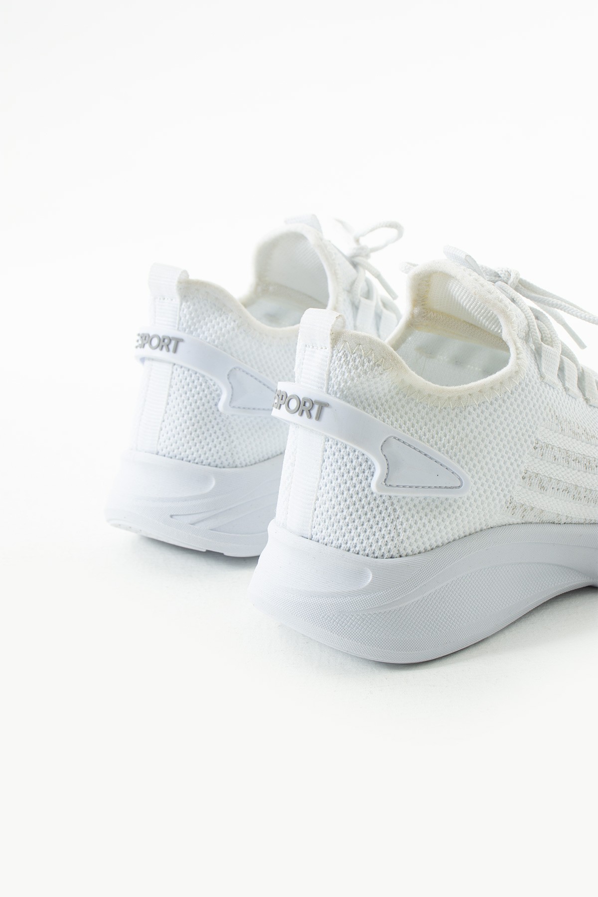 Unisex Yıkanabilir Rahat Hava Alabilen Kokusuz Triko Spor Ayakkabı Sneaker 015 - beyaz buz