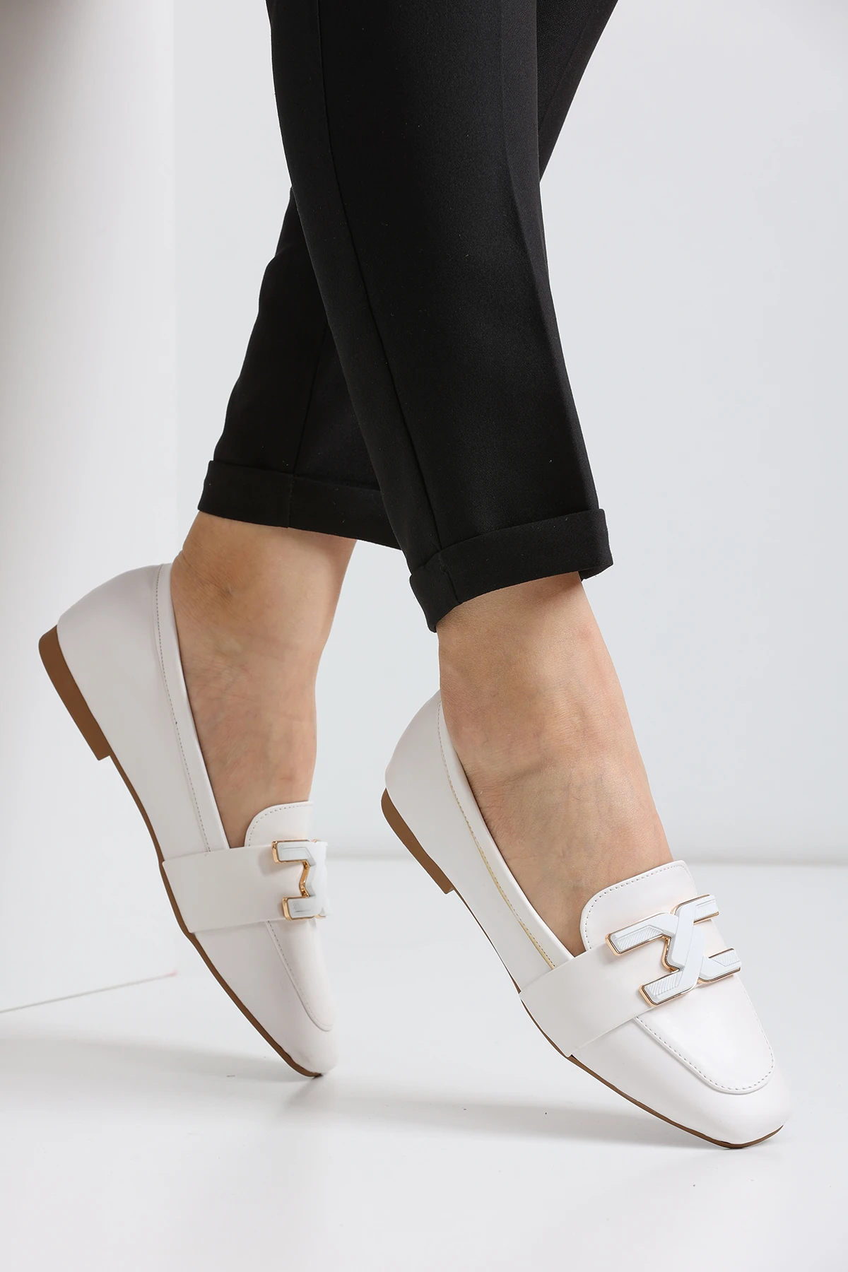 Kadın Loafer 15A - Beyaz