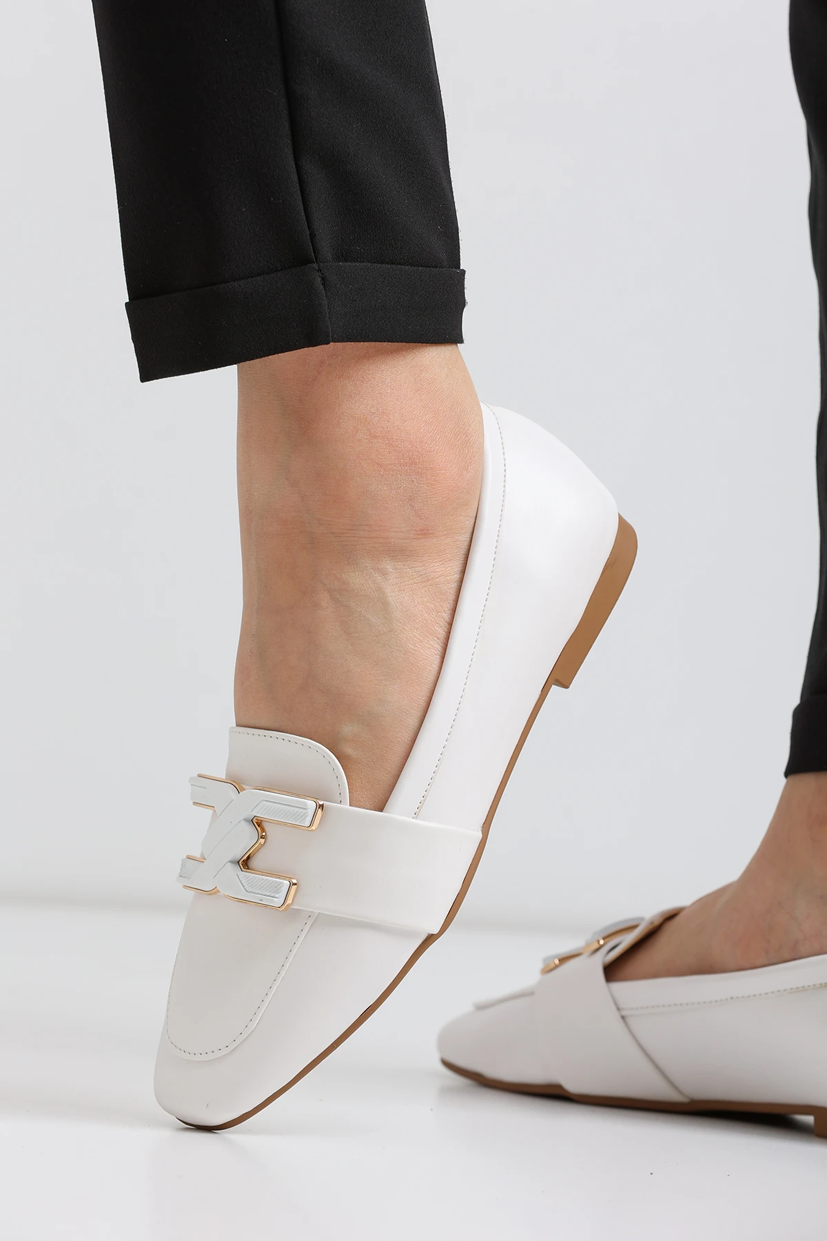 Kadın Loafer 15A - Beyaz