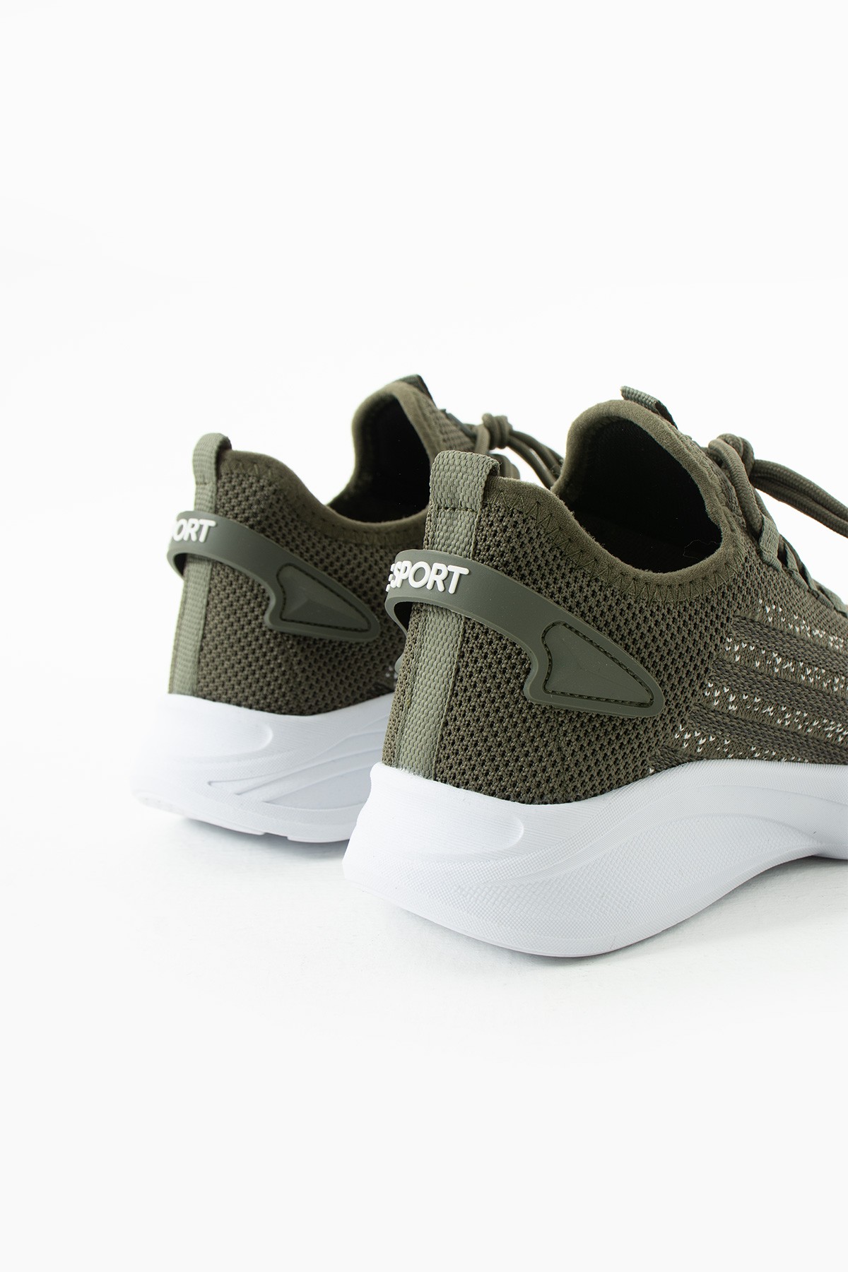 Unisex Yıkanabilir Rahat Hava Alabilen Kokusuz Triko Spor Ayakkabı Sneaker 015 - Haki Buz