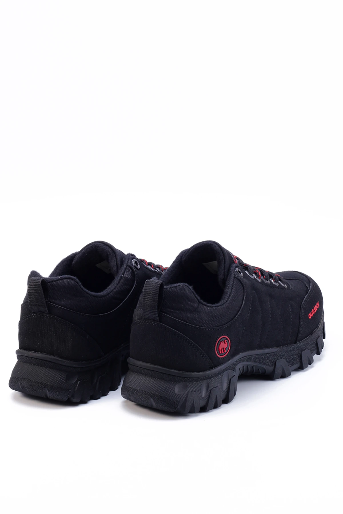 Kışlık Dayanıklı Bağcıklı Unisex Outdoor Bot Ayakkabı 4054 - Siyah