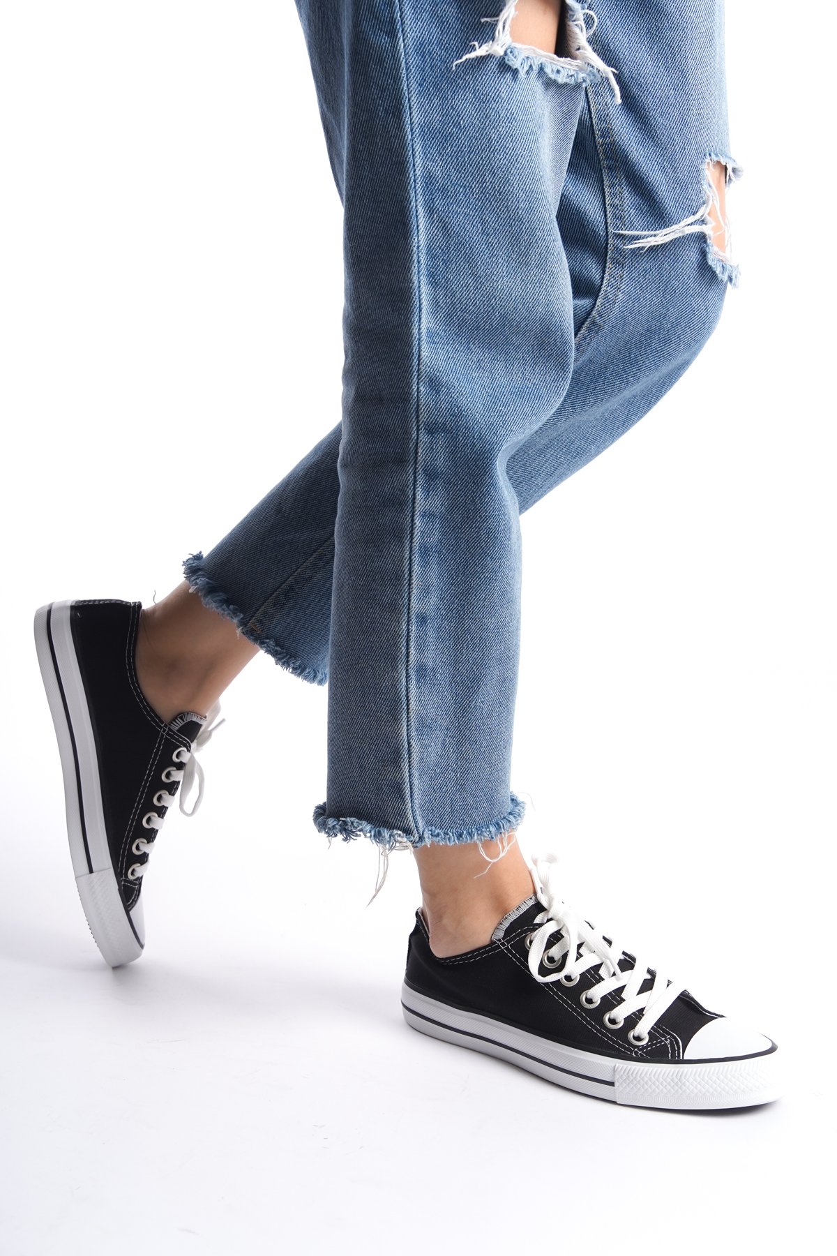 Kadın Kısa Keten Spor Ayakkabı Günlük Sneakers CNV7
