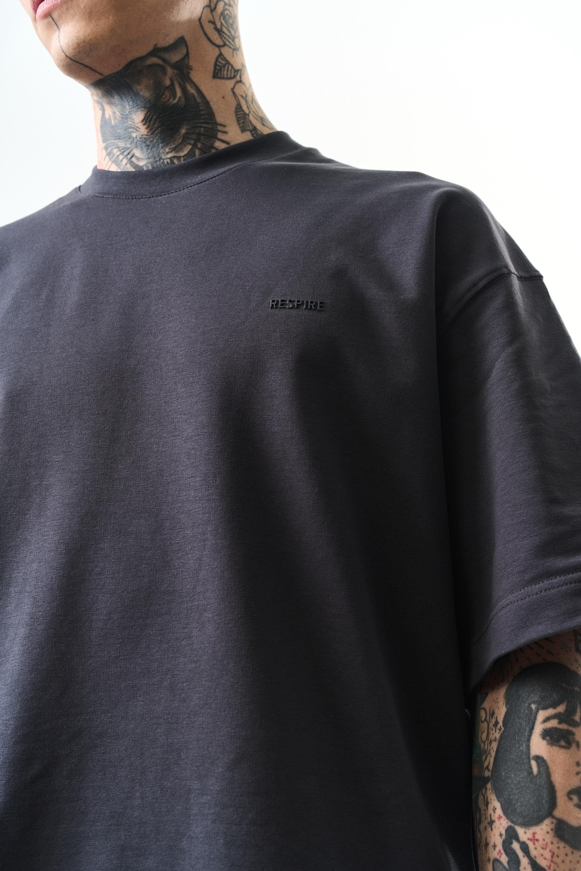 Respire Yazı Detaylı Oversize T-Shirt