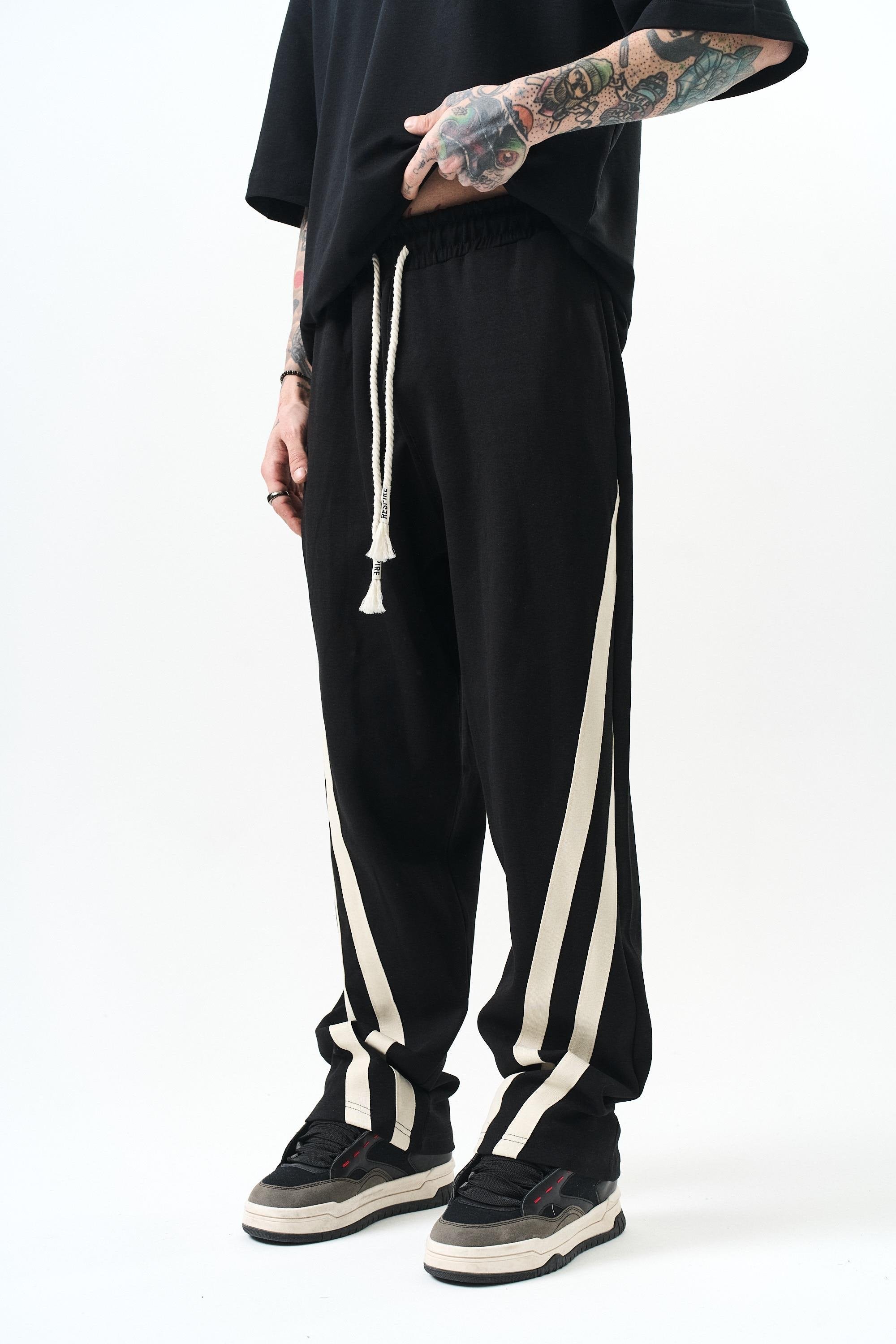 Eğik Şerit Detaylı Baggy Eşofman Altı