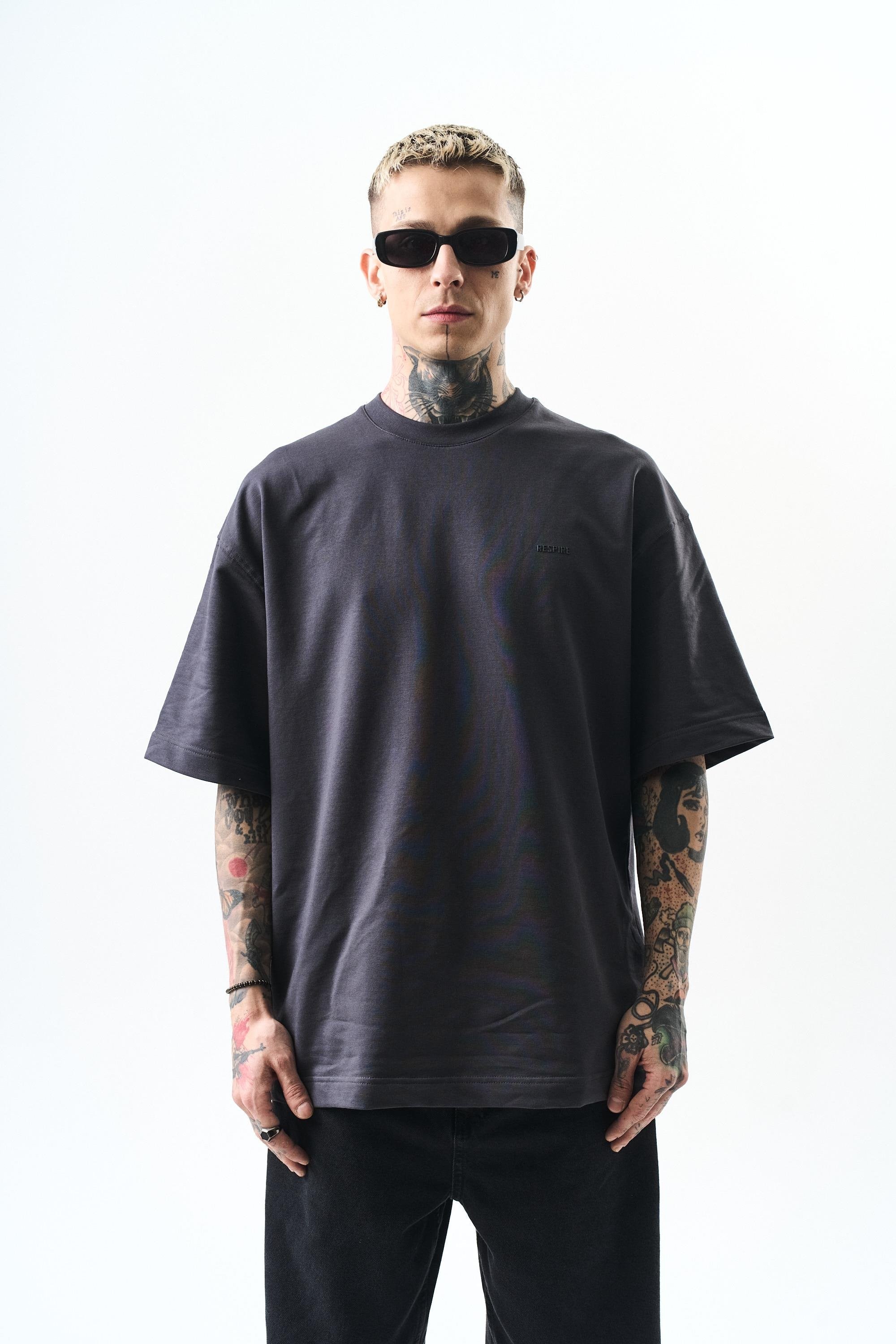 Respire Yazı Detaylı Oversize T-Shirt