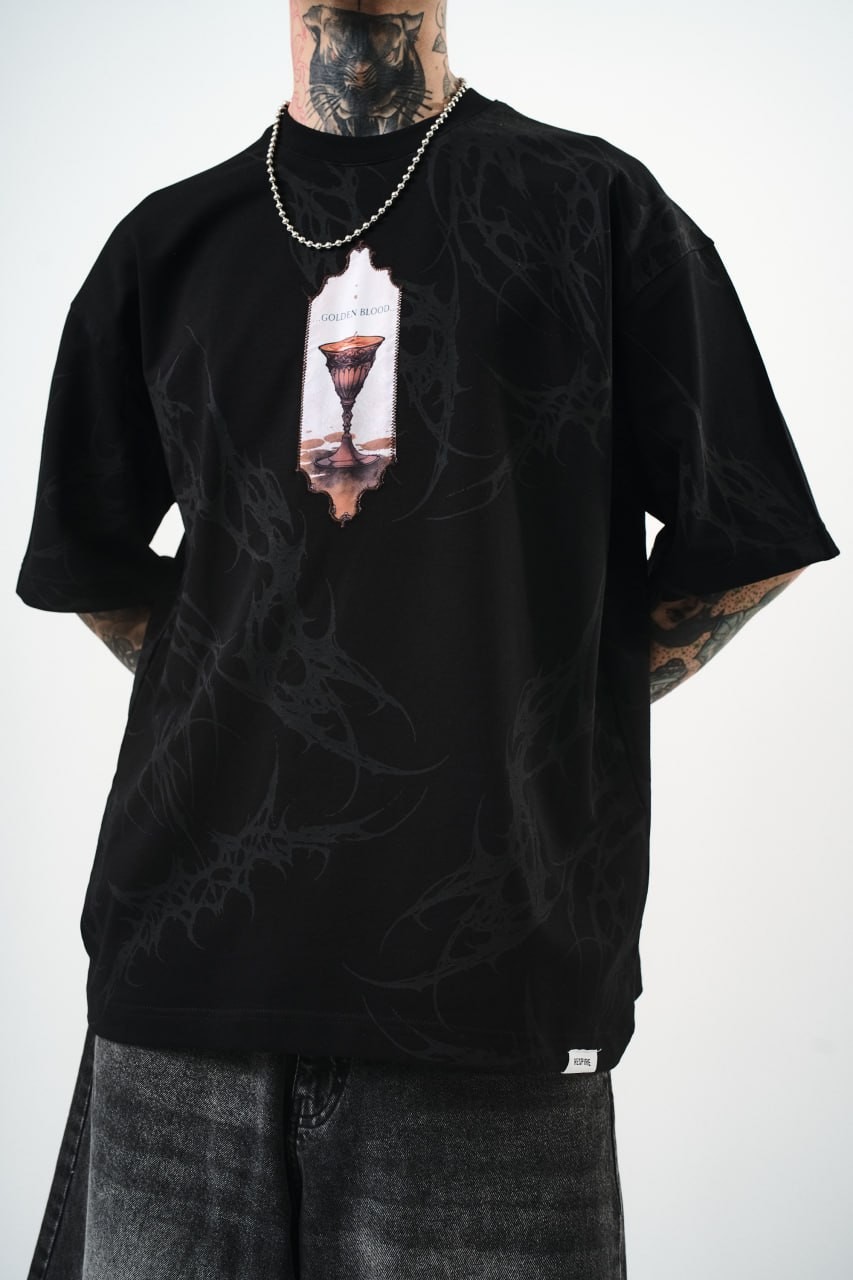 Erkek Golden Blood Oversize T-shirt 