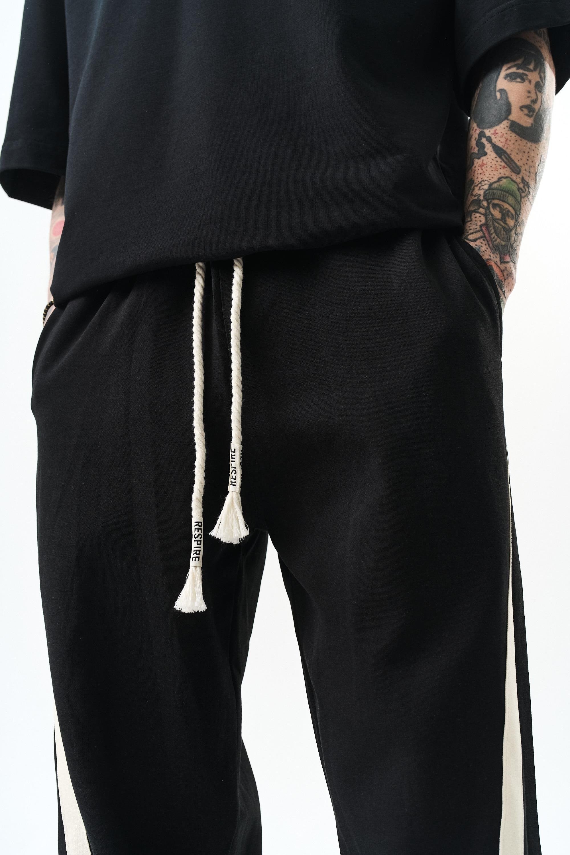 Eğik Şerit Detaylı Baggy Eşofman Altı