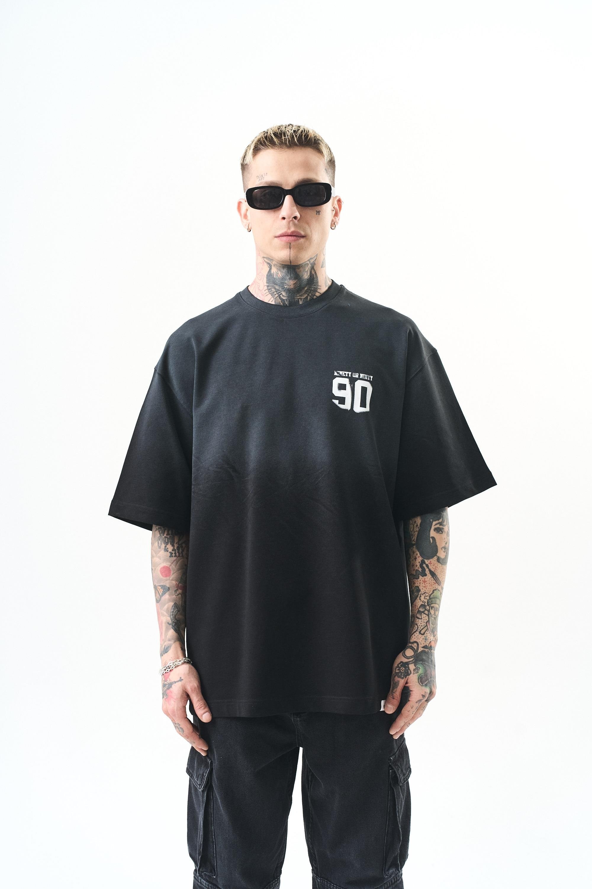 Ninety Baskılı Oversize T-Shirt