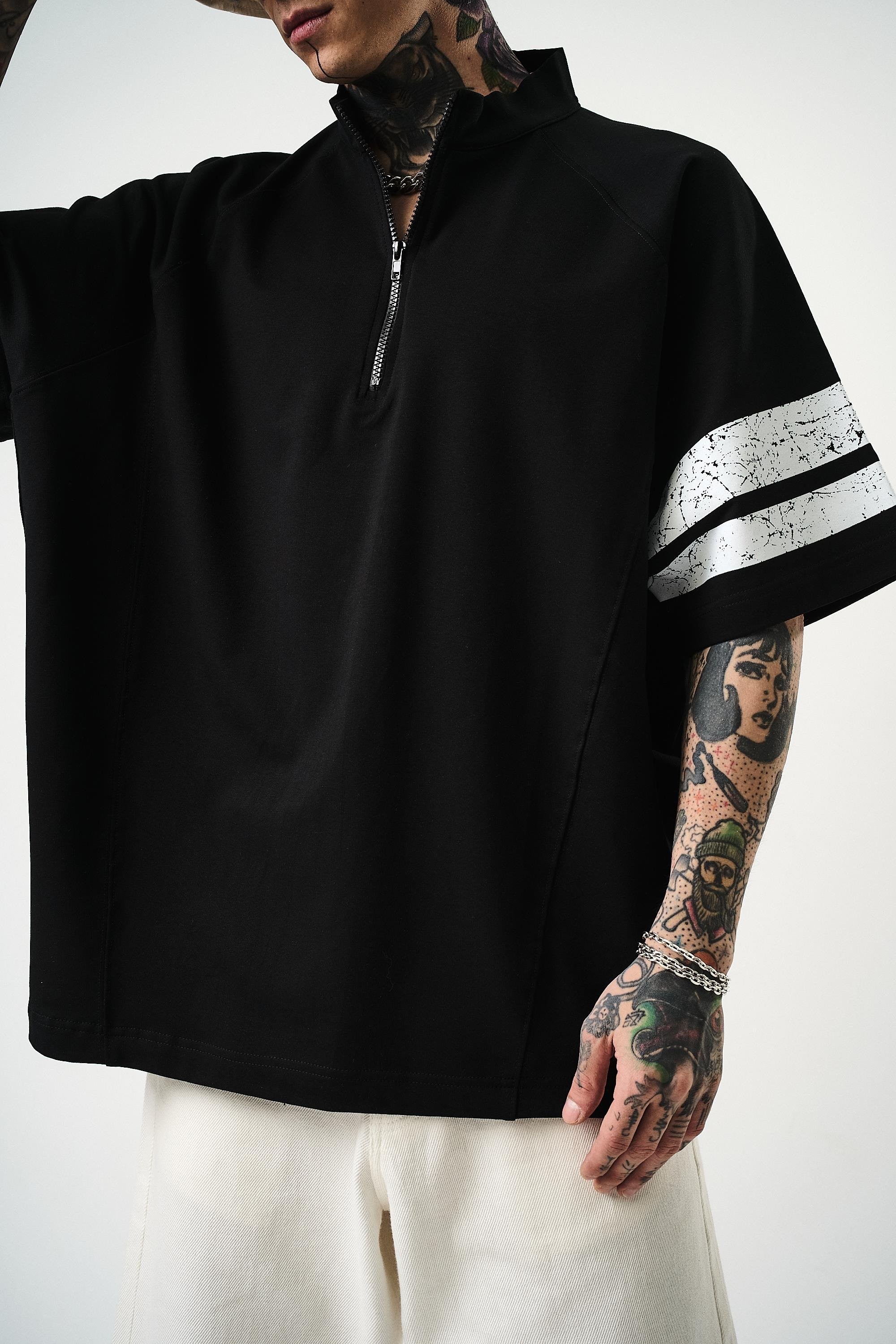 Erkek 84 Zone Baskılı Oversize T-Shirt