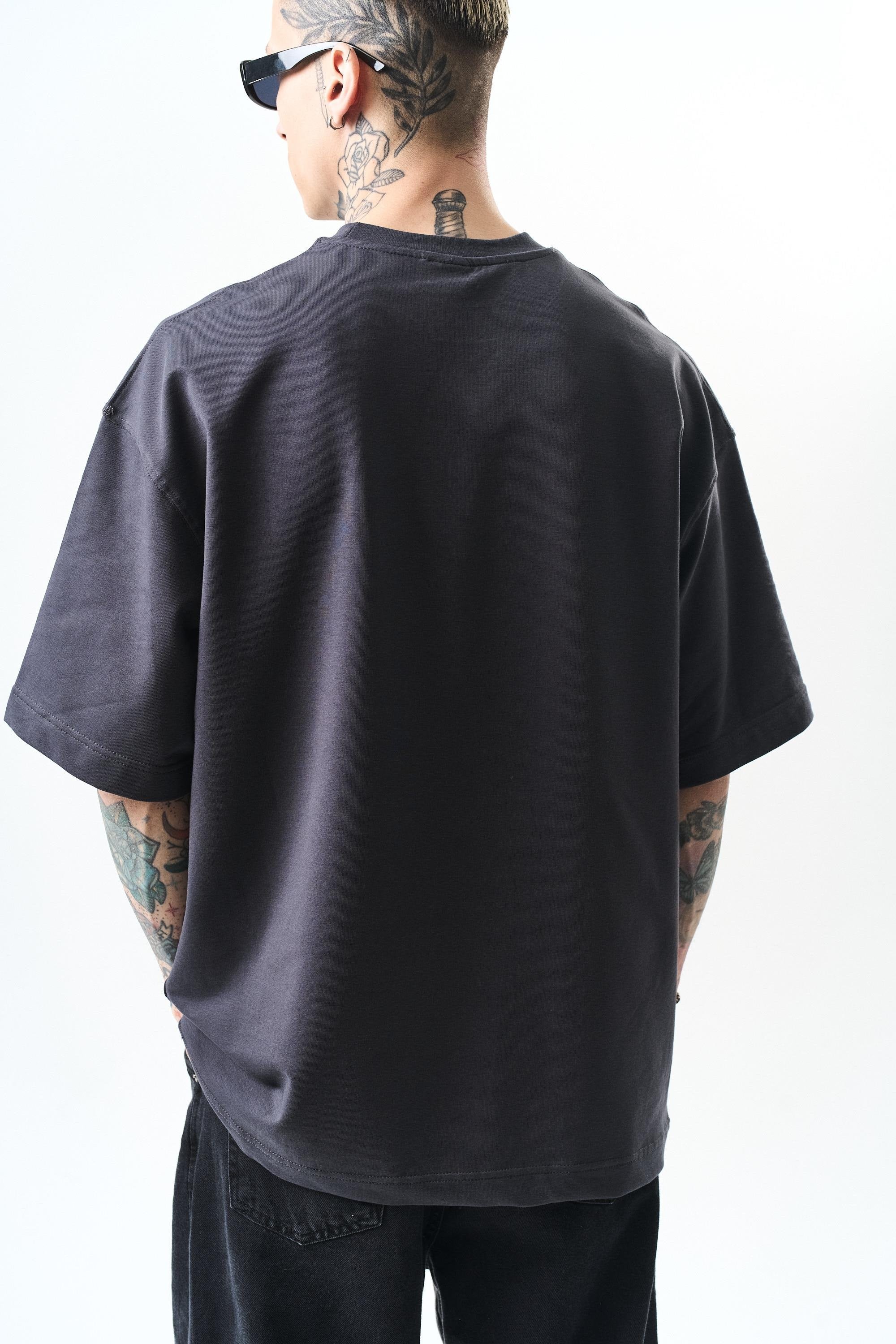 Respire Yazı Detaylı Oversize T-Shirt