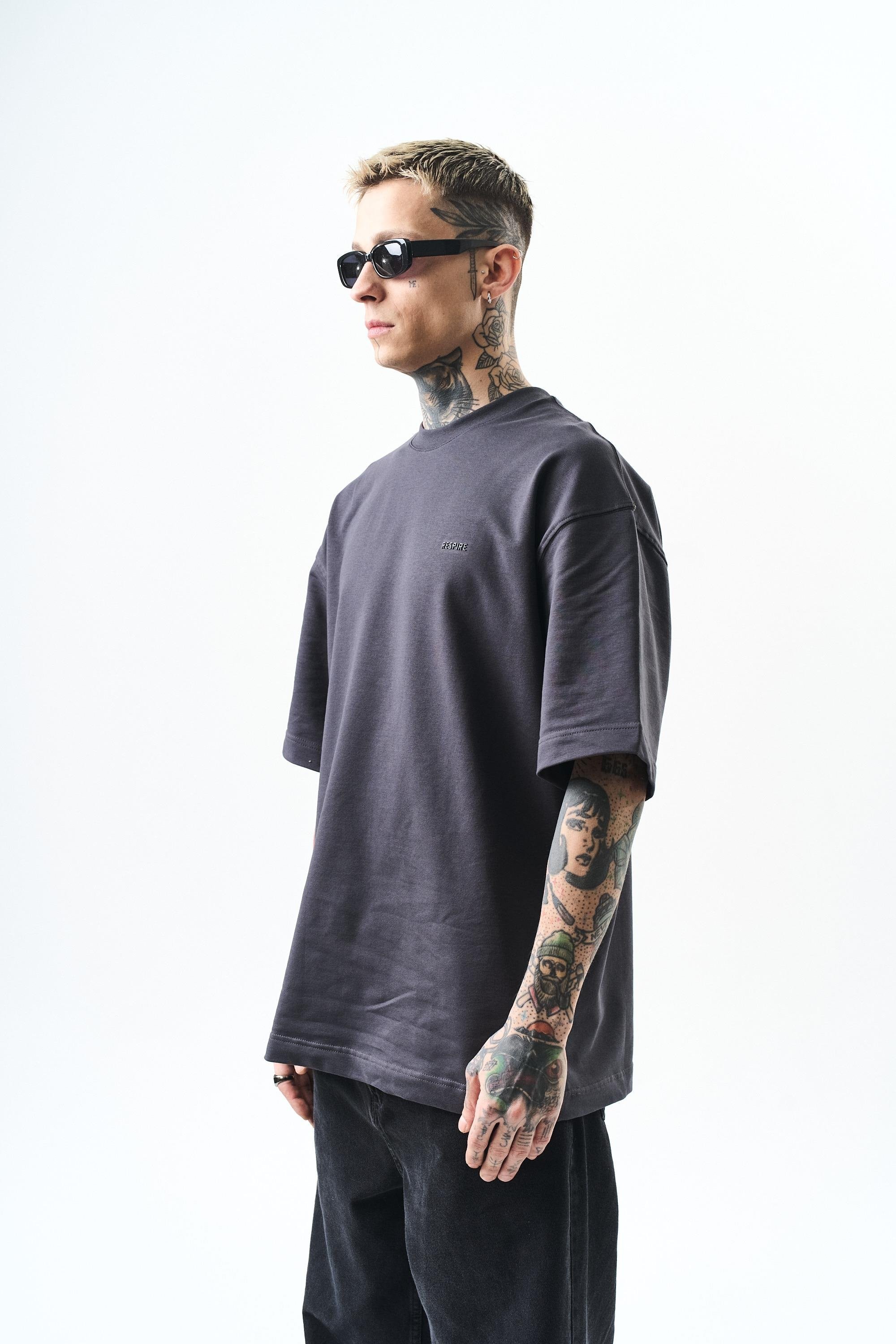 Respire Yazı Detaylı Oversize T-Shirt