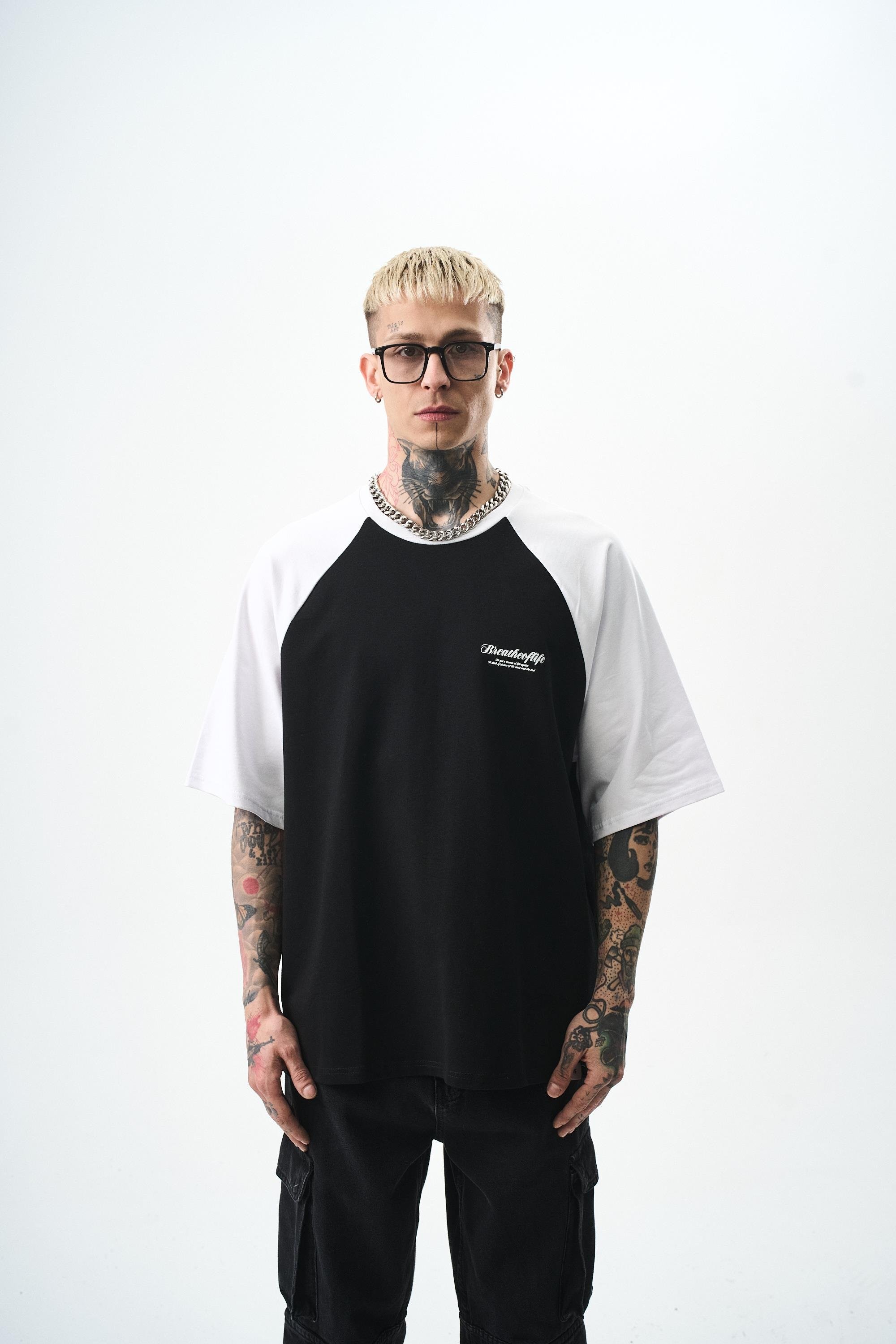 Erkek Breathe Of Life Baskılı Oversize T-Shirt - L