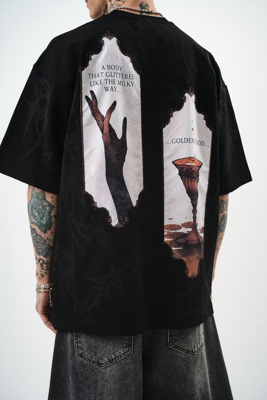 Erkek Golden Blood Oversize T-shirt 