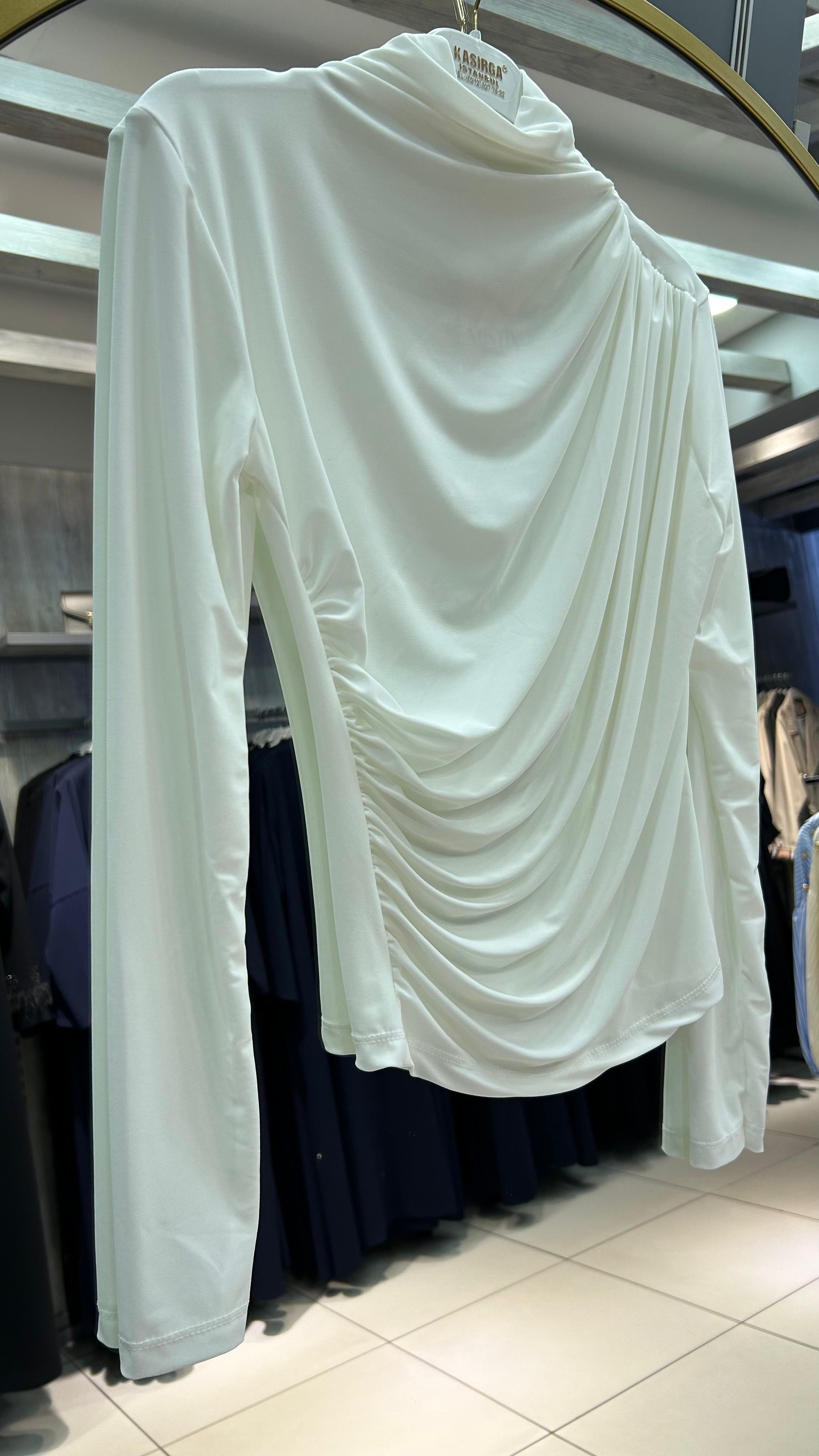Büzgülü Zara Model Body - Beyaz