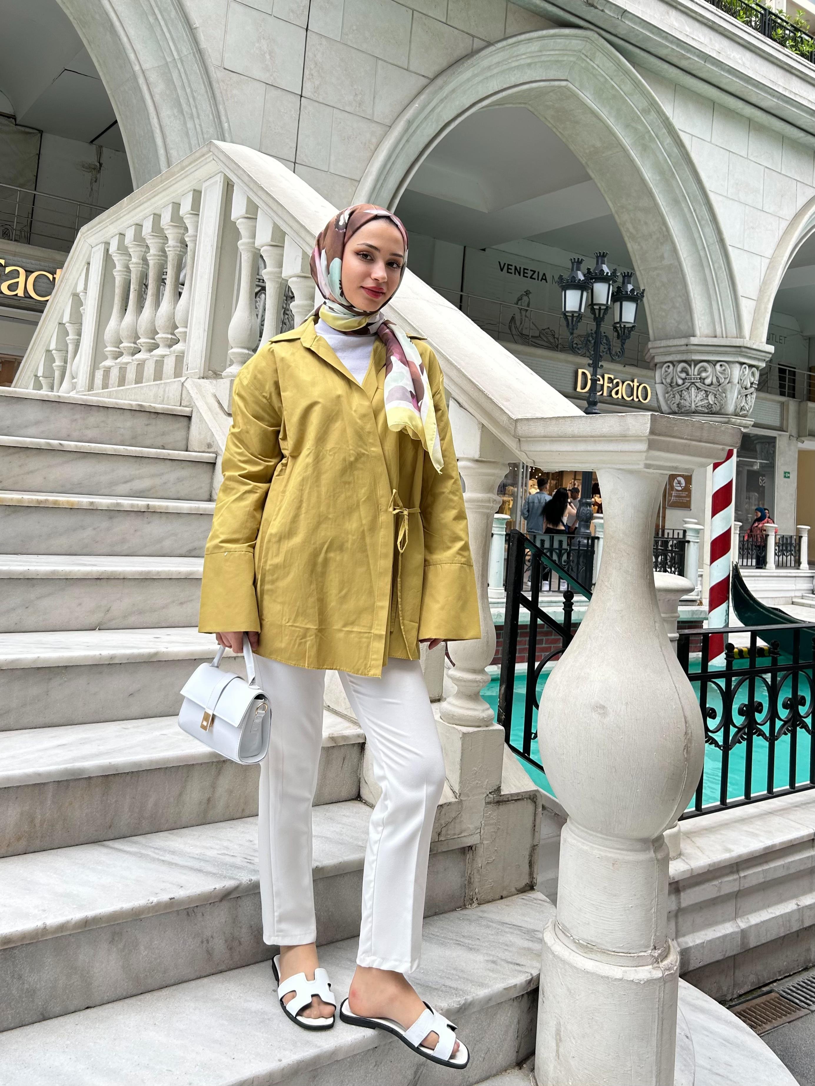 Hm Model Bağlamalı Kimono - Çağla Yeşili