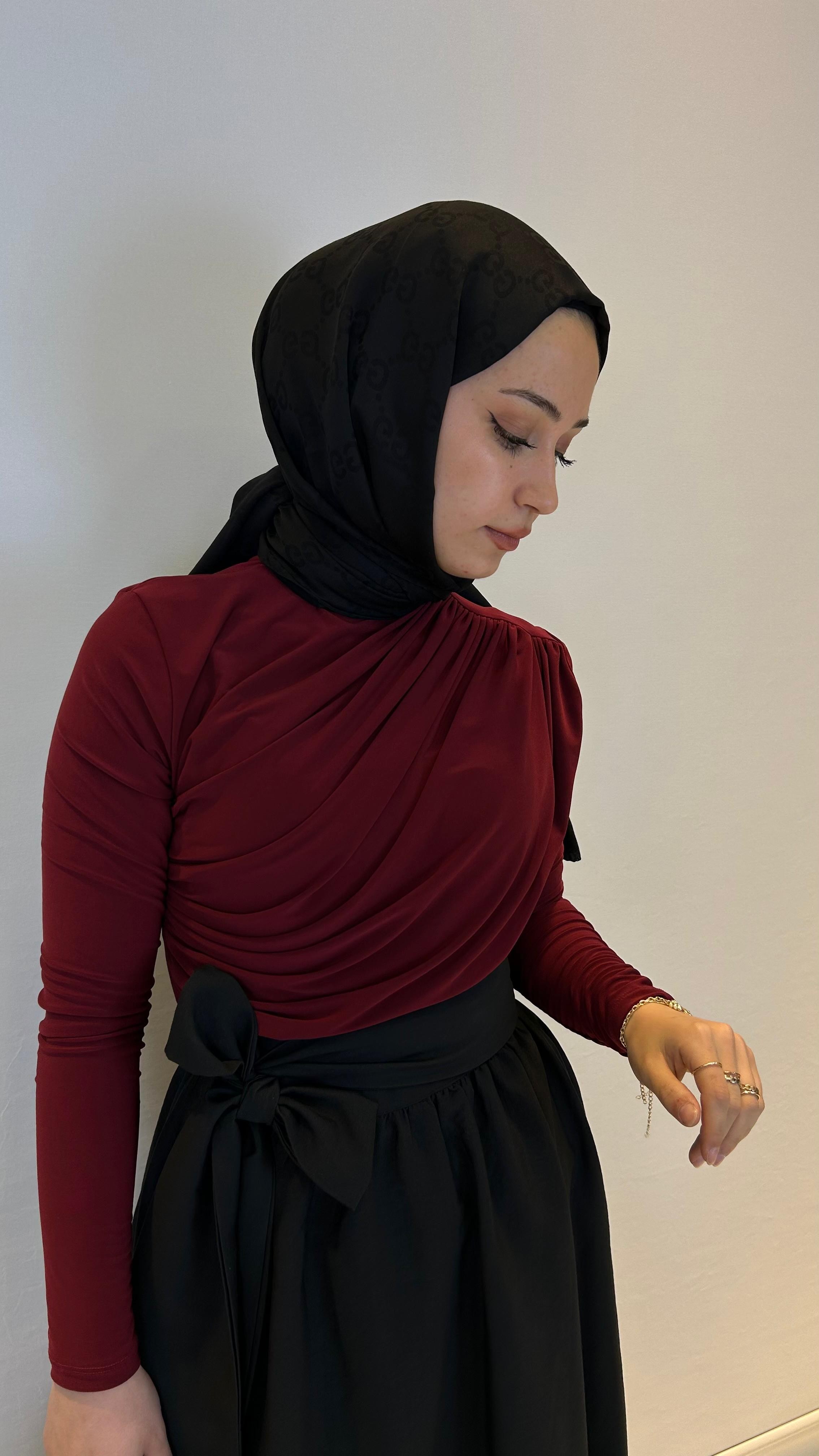 Büzgülü Zara Model Body - Bordo