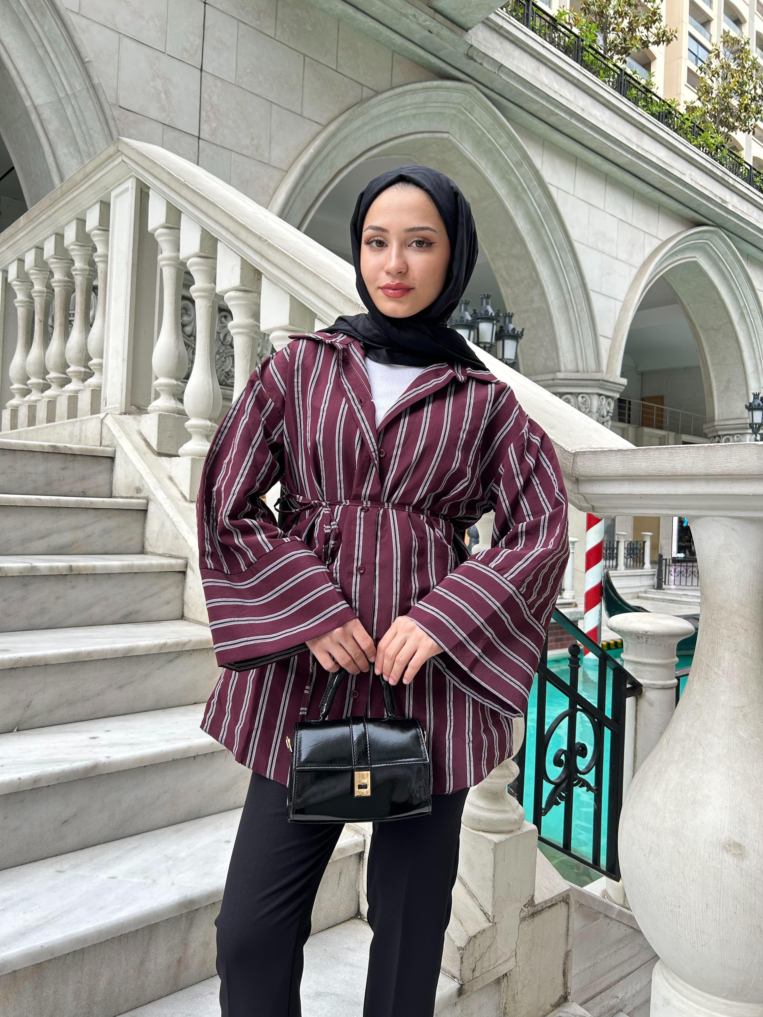Çizgili Oversize Gömlek