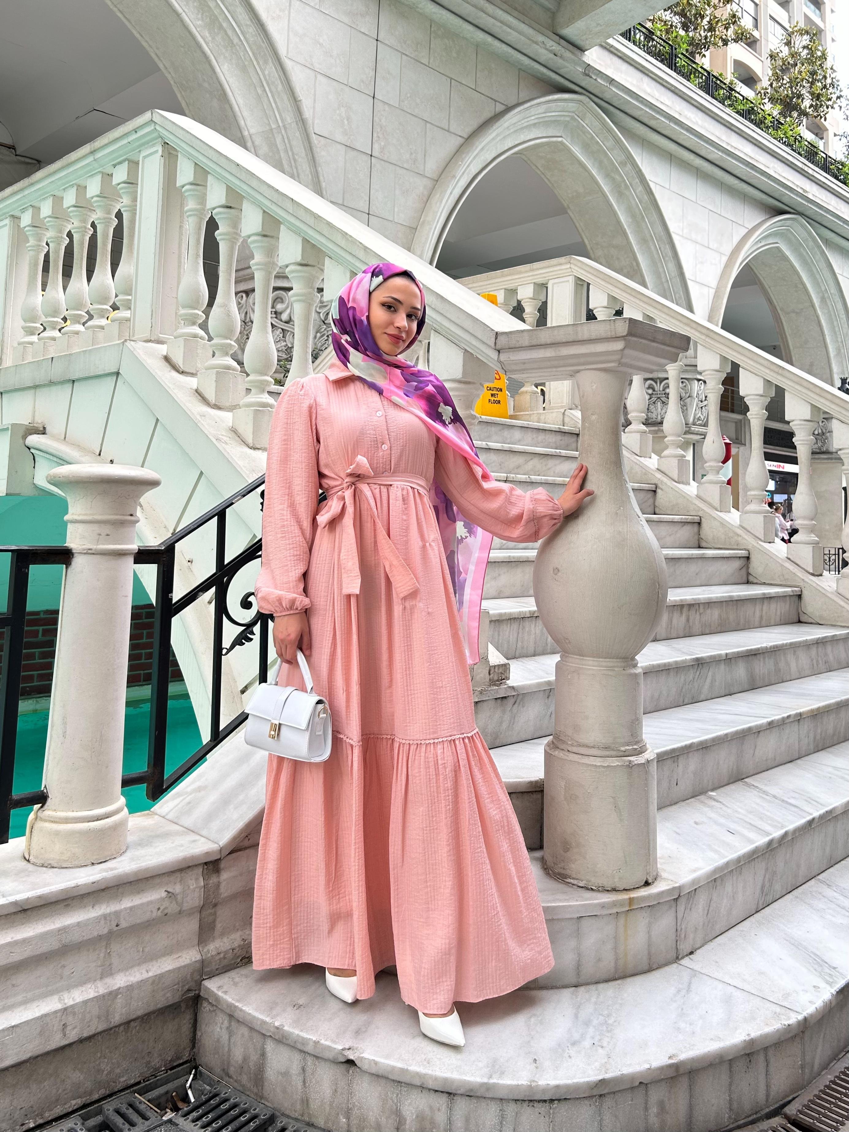 Zerrin Elbise - Pembe