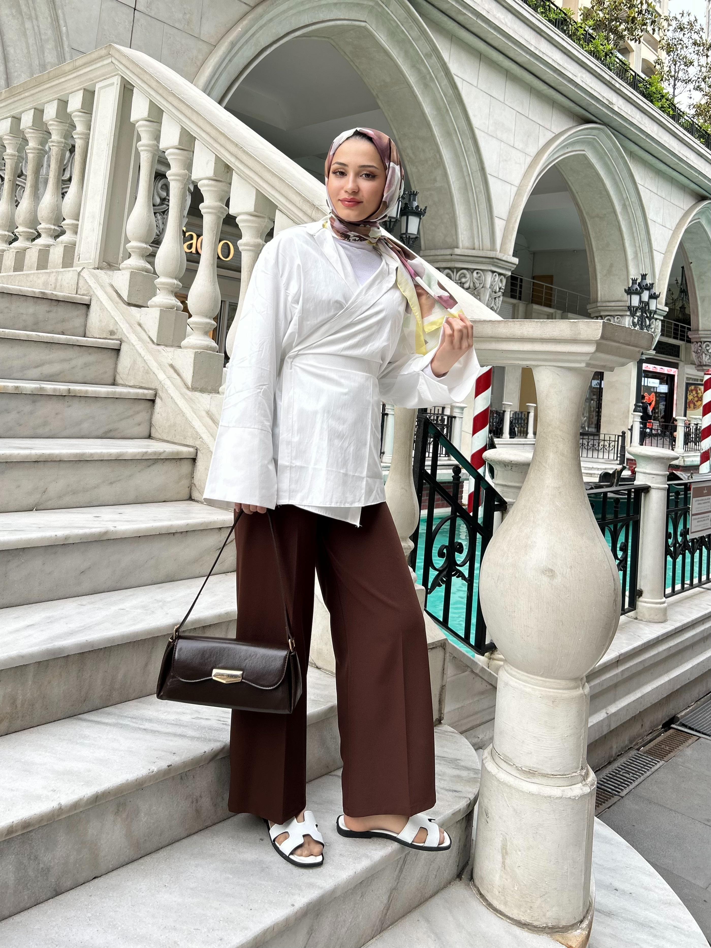Hm Model Bağlamalı Kimono - Beyaz