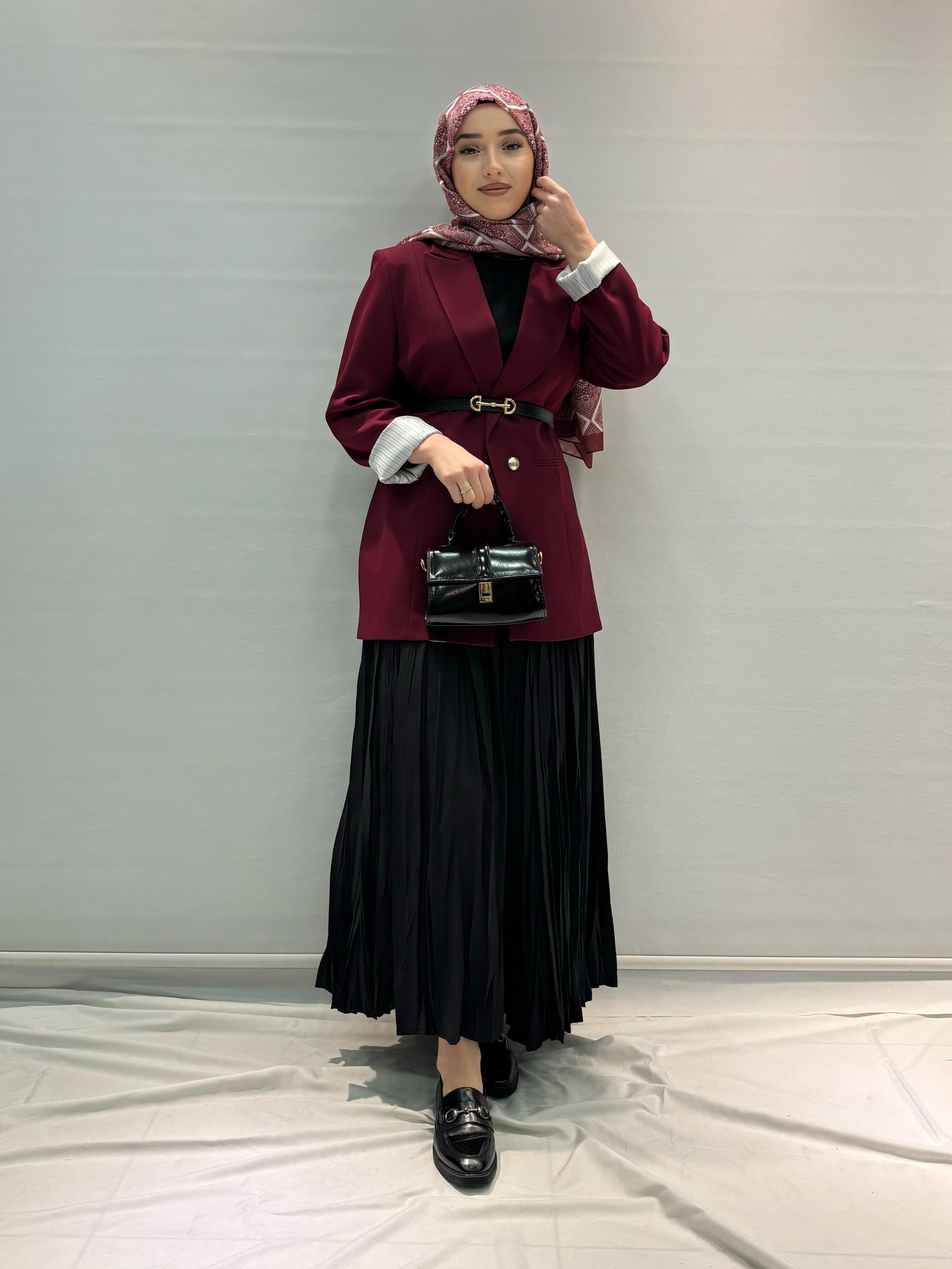 ZR Model Blazer Ceket  - Bordo