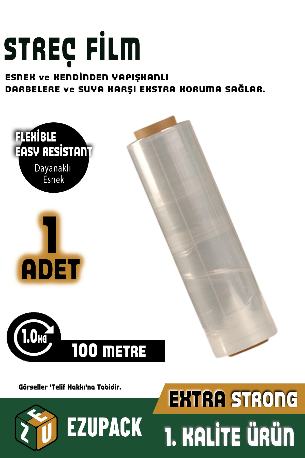 L Boy 1000 Gram Streç Film Eşya Mobilya Sarma Koruma Ambalaj Streci Taşıma Taşınma Koli