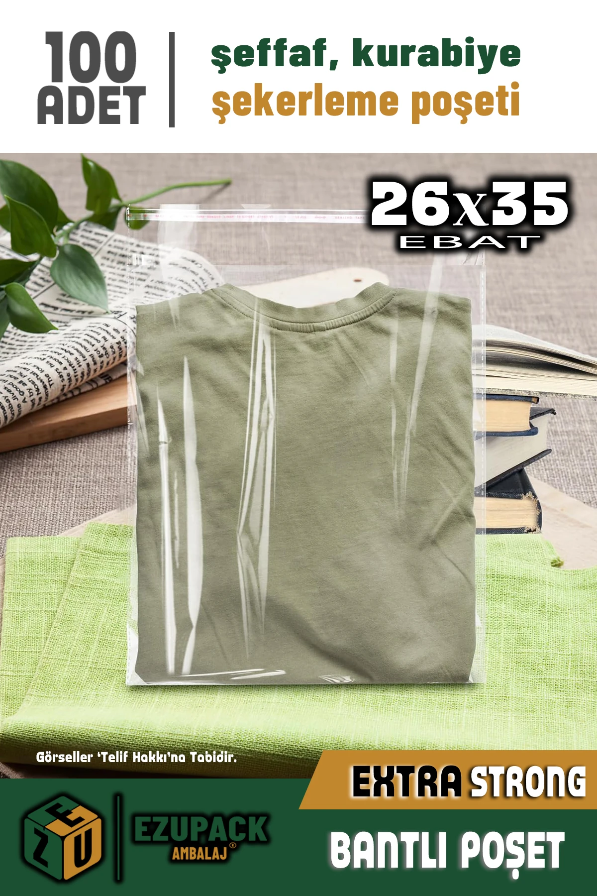 26X35 100Ad Kurabiye Şeker Parti Baby Shower Doğum günü Hediyelik Kendinden Yapışkanlı Jelatin Poşet