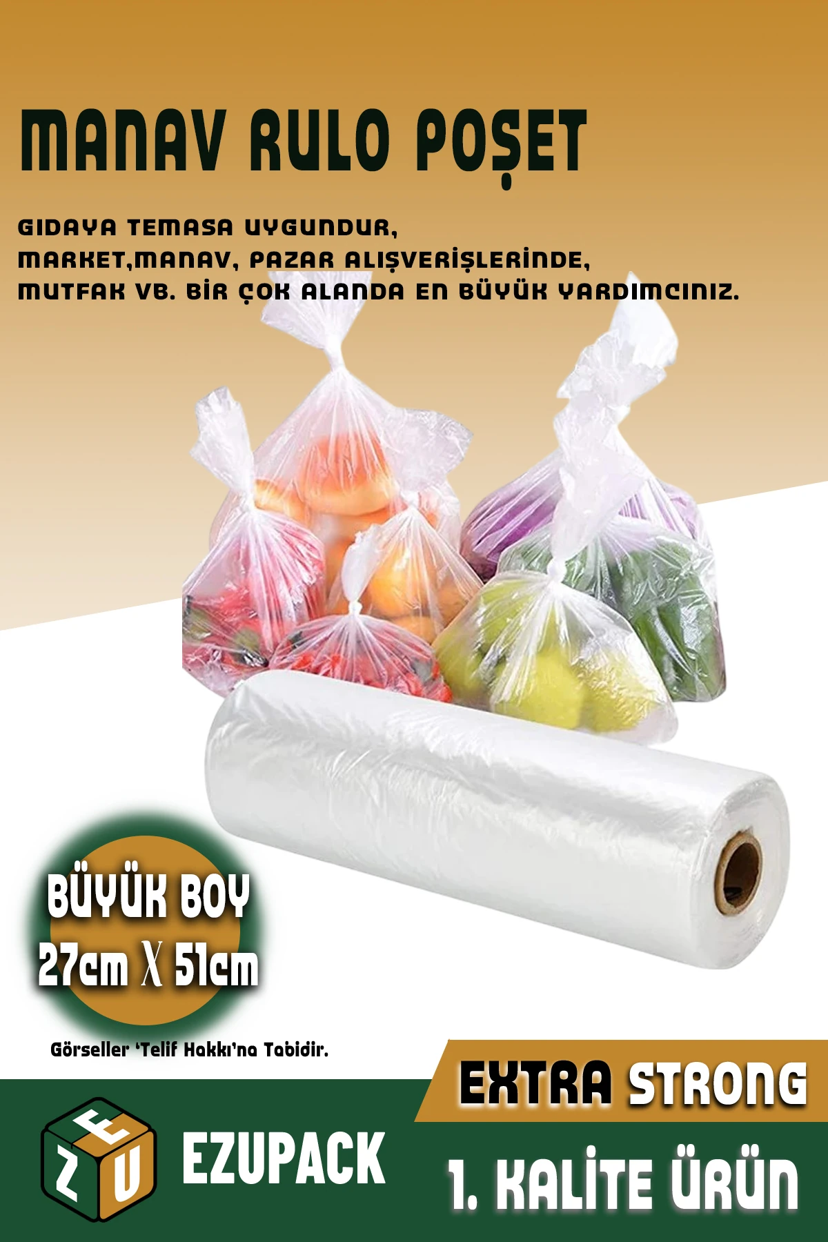 Manav Poşet Rulo Poşet Atlet Poşet Hışır Poşet Büyük Boy