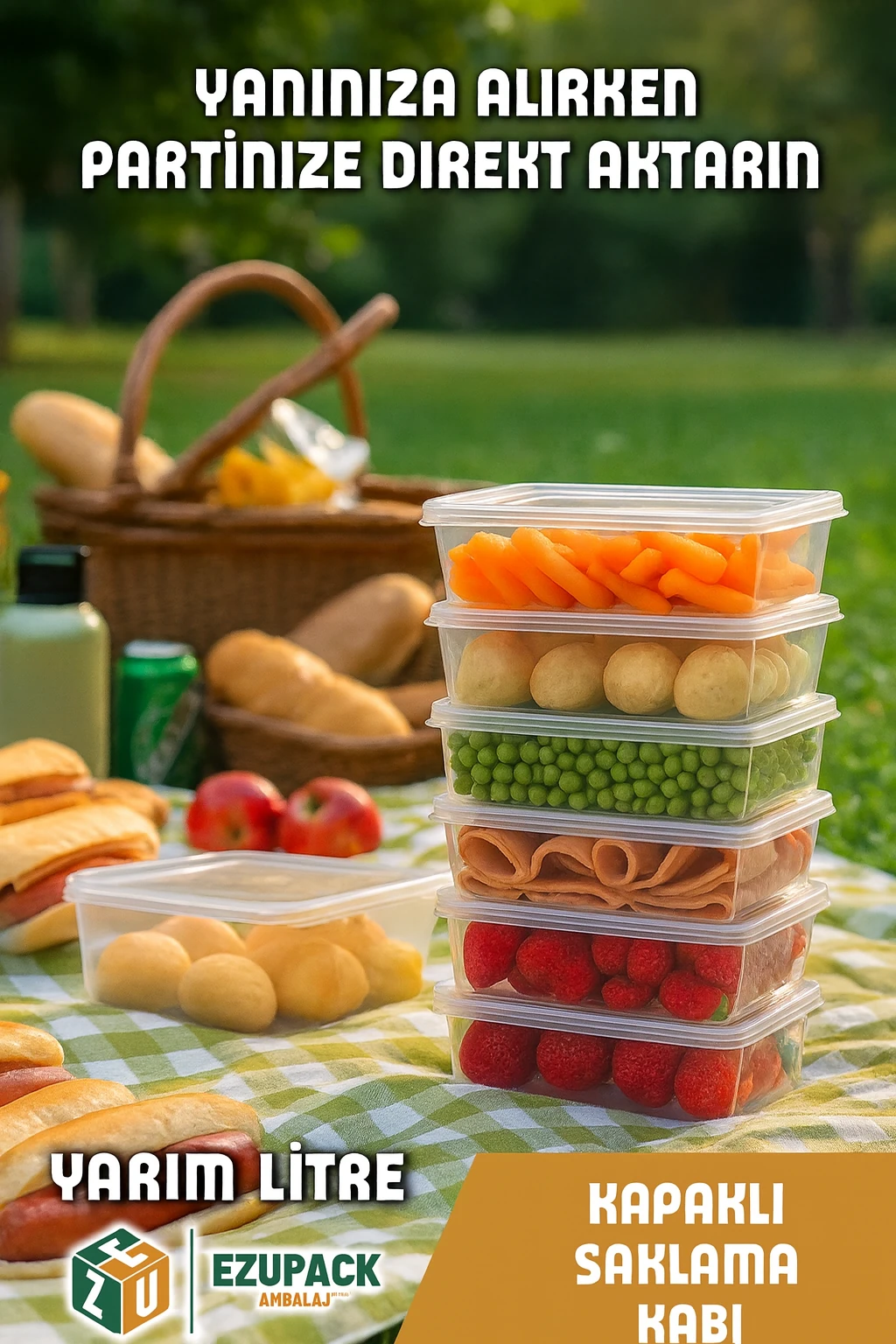 0,5 LT 10 Adet Kendinden Kapaklı Mikrodalga Difriz Derin Dondurucu Buzluk Düzenleyici Saklama Kabı