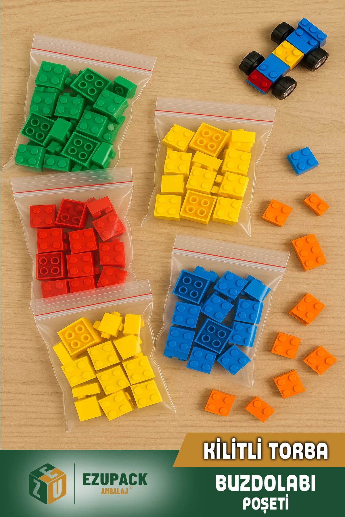 100'lü Buzdolabı Kilitli Torba Poşet Dondurucu İkramlık Çerez Davet Kına Hediyelik Poşeti 7x9cm