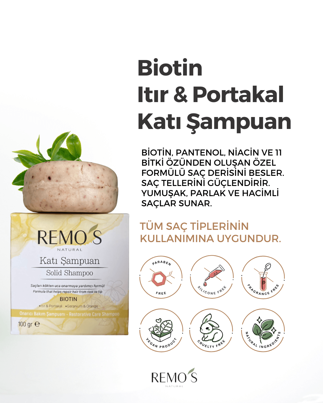 Biotin Onarıcı Bakım Şampuanı Itır&Portakal 100 gr