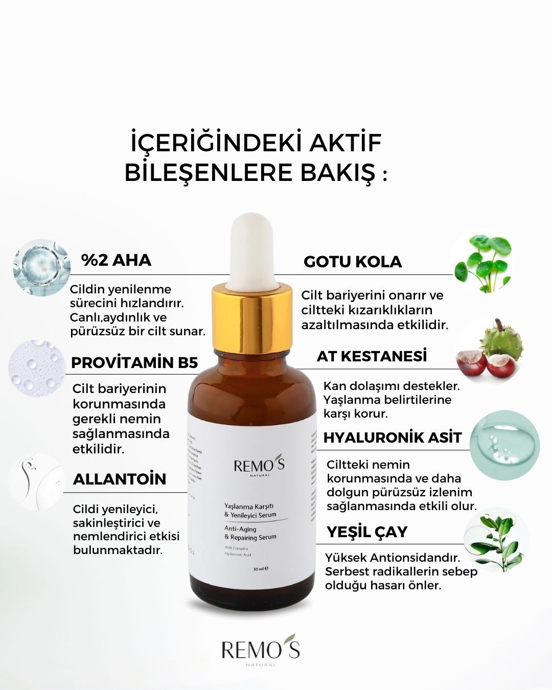 Yaşlanma Karşıtı & Yenileyici Serum/ Anti Aging & Repairing Serum 30 ml