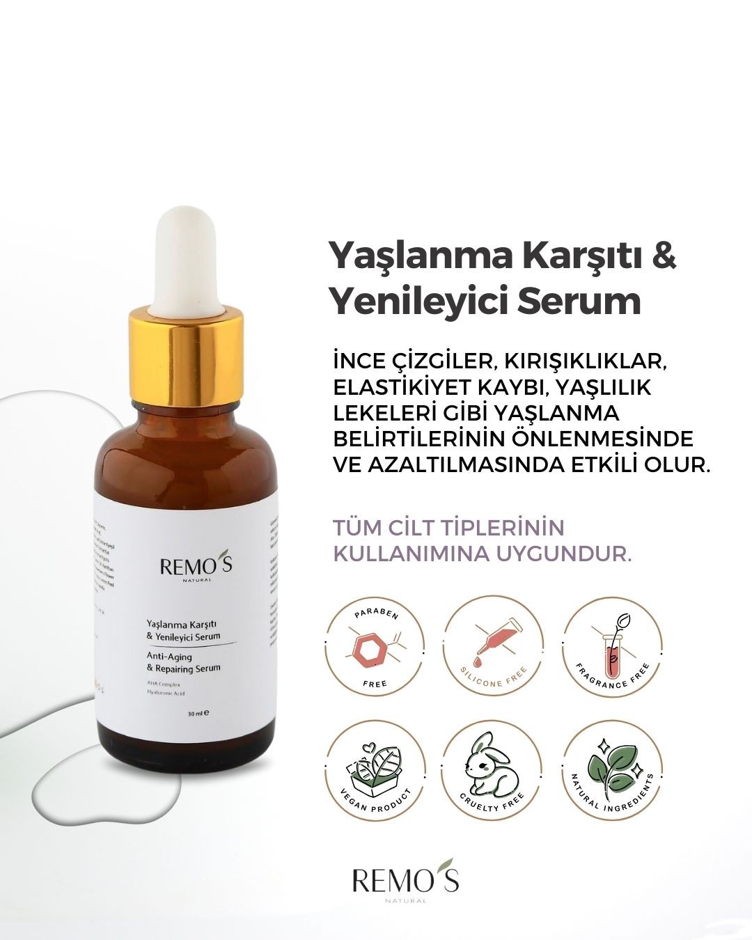 Yaşlanma Karşıtı & Yenileyici Serum/ Anti Aging & Repairing Serum 30 ml