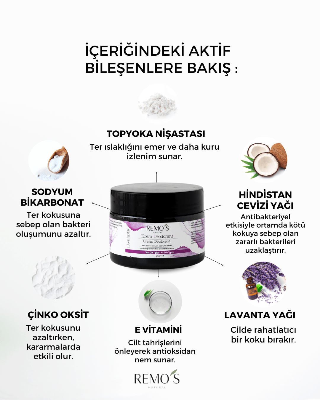 Lavantalı Krem Deodorant 50 ml