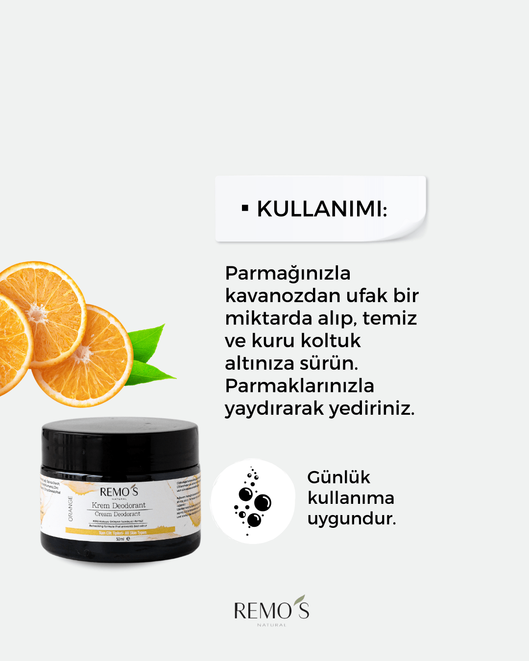 Portakallı Krem Deodorant 50 ml