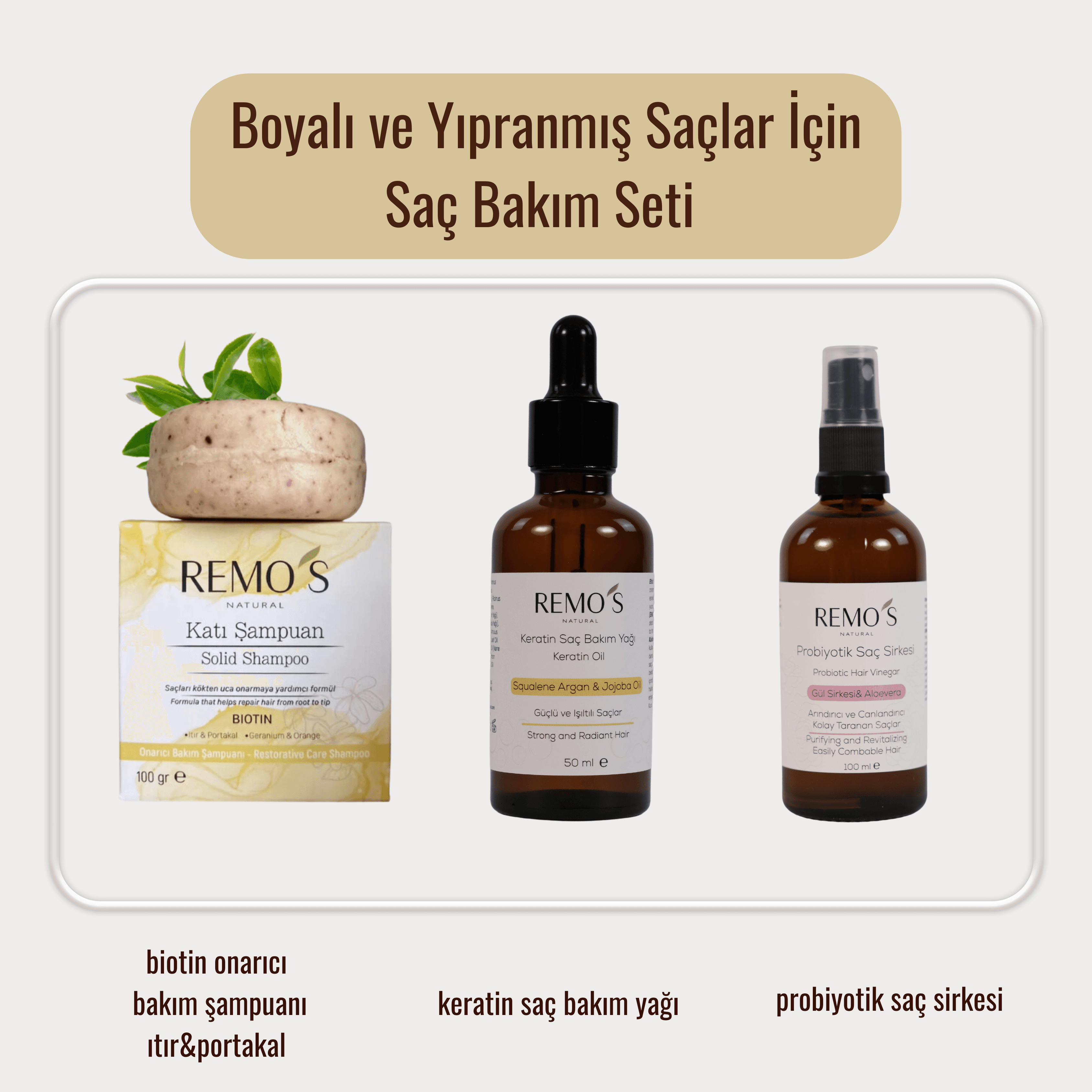 Yıpranmış ve Boyalı Saçlar Bakım Seti