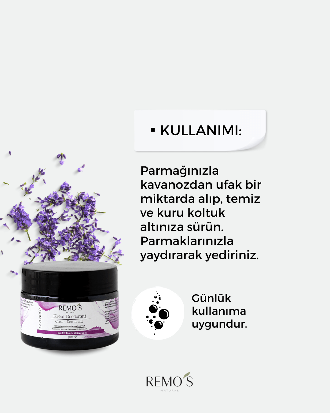 Lavantalı Krem Deodorant 50 ml