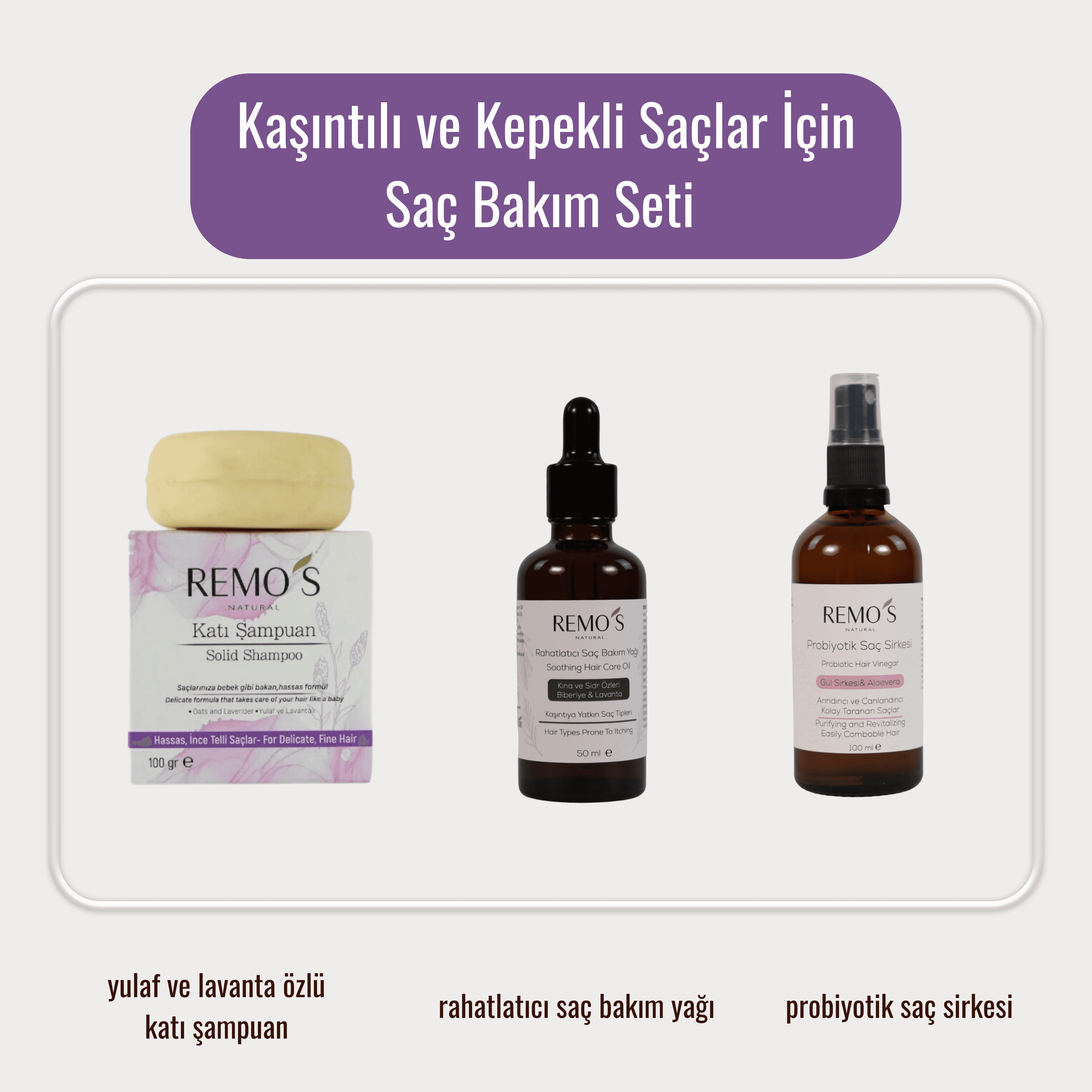 Kaşıntılı ve Kepekli Saçlar İçin Bakım Set