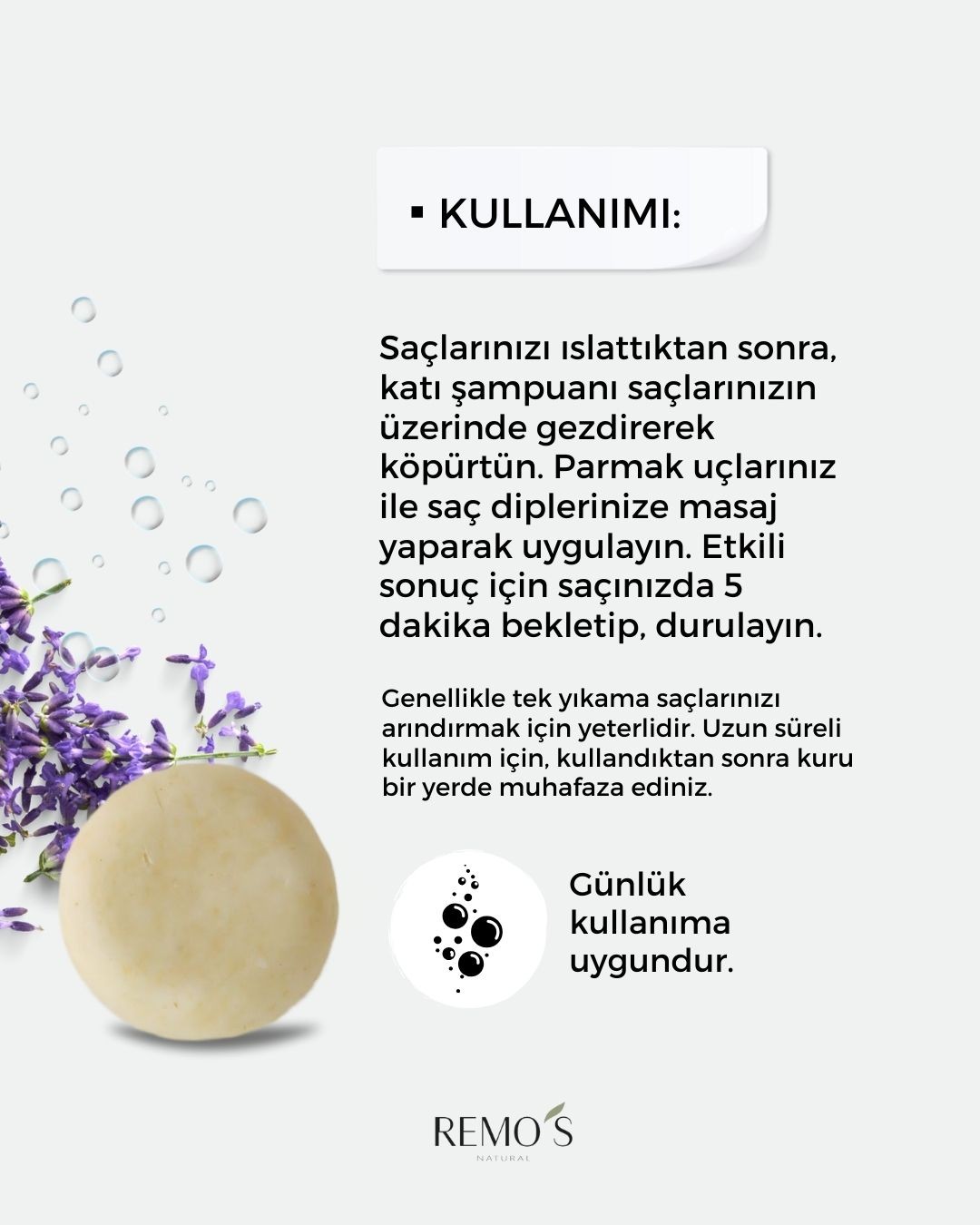 Lavanta & Yulaf Özlü Katı Şampuan  100 gr