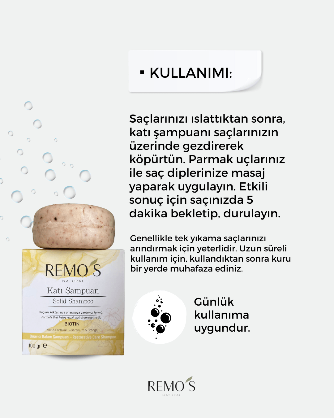 Biotin Onarıcı Bakım Şampuanı Itır&Portakal 100 gr