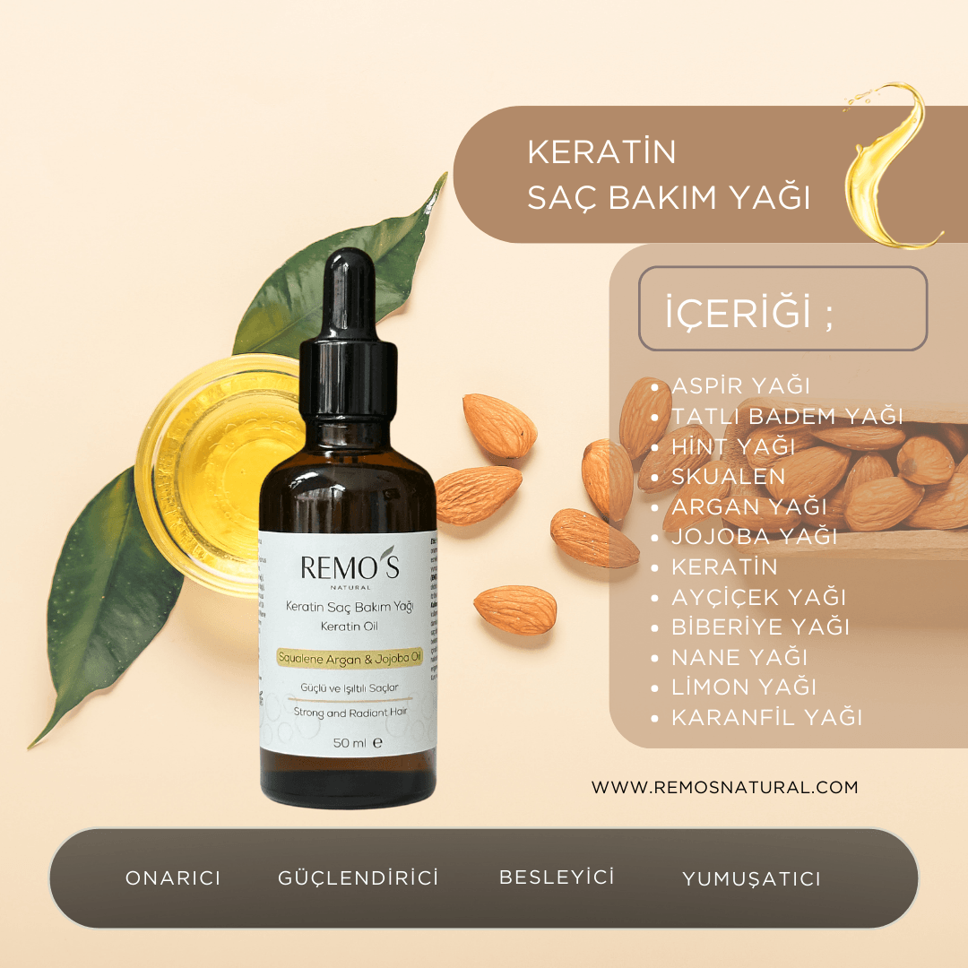 Keratin Saç Bakım Yağı Keratin&Squalene&Argan