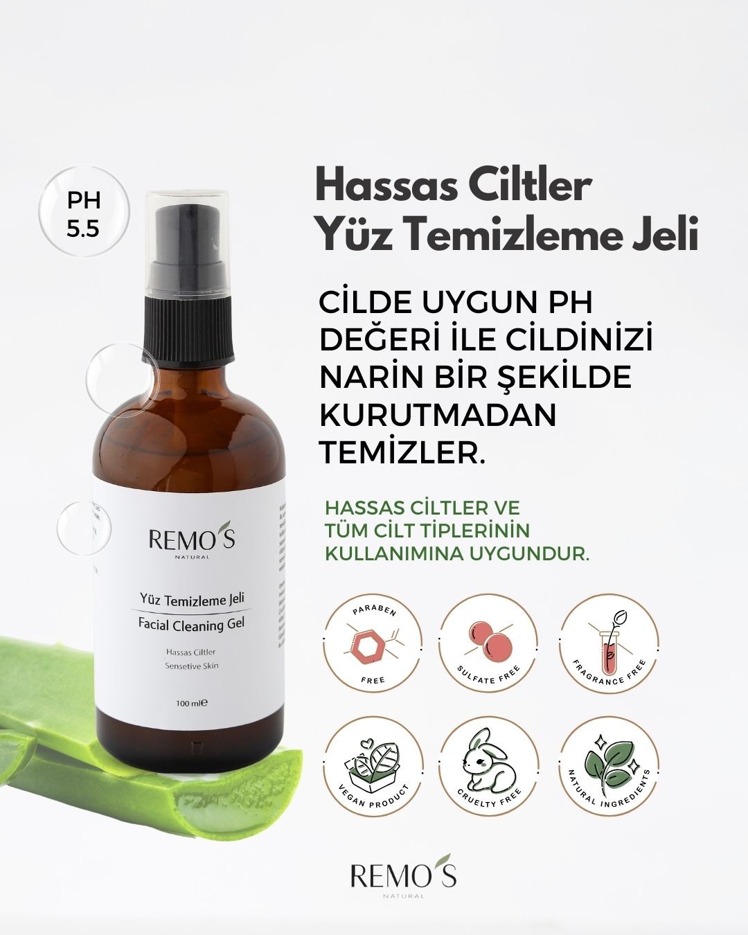 Hassas Ciltler Yüz Temizleme Jeli/ Sensitive Skin Cleansing Gel 100 ml