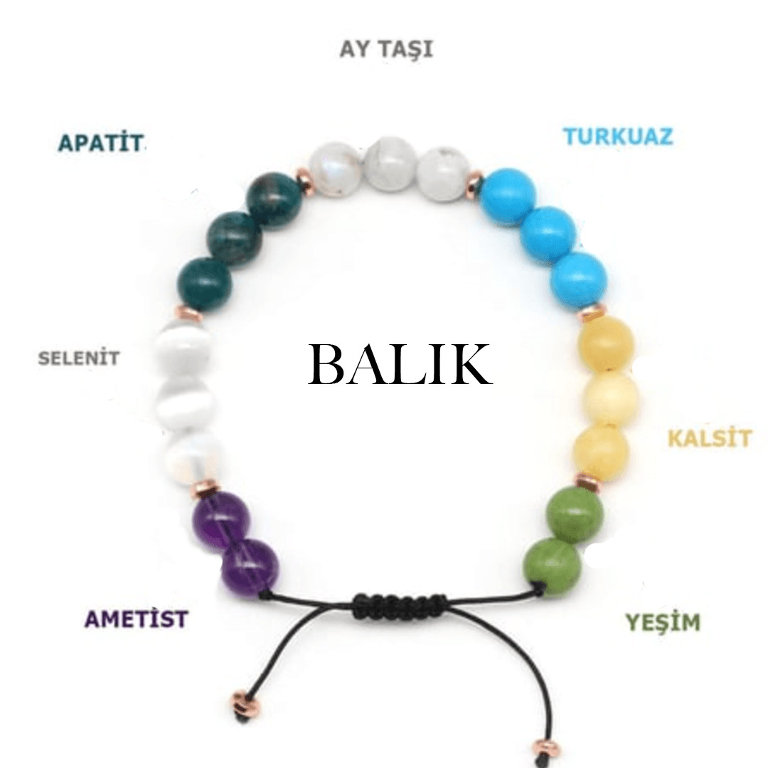 Balık Burcu Doğal Taş Bilekliği
