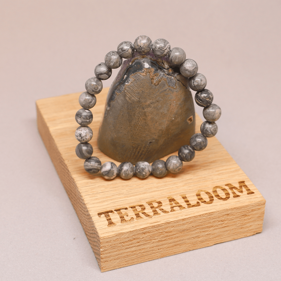 Argenta – Gri Jasper Bileklik (8MM)